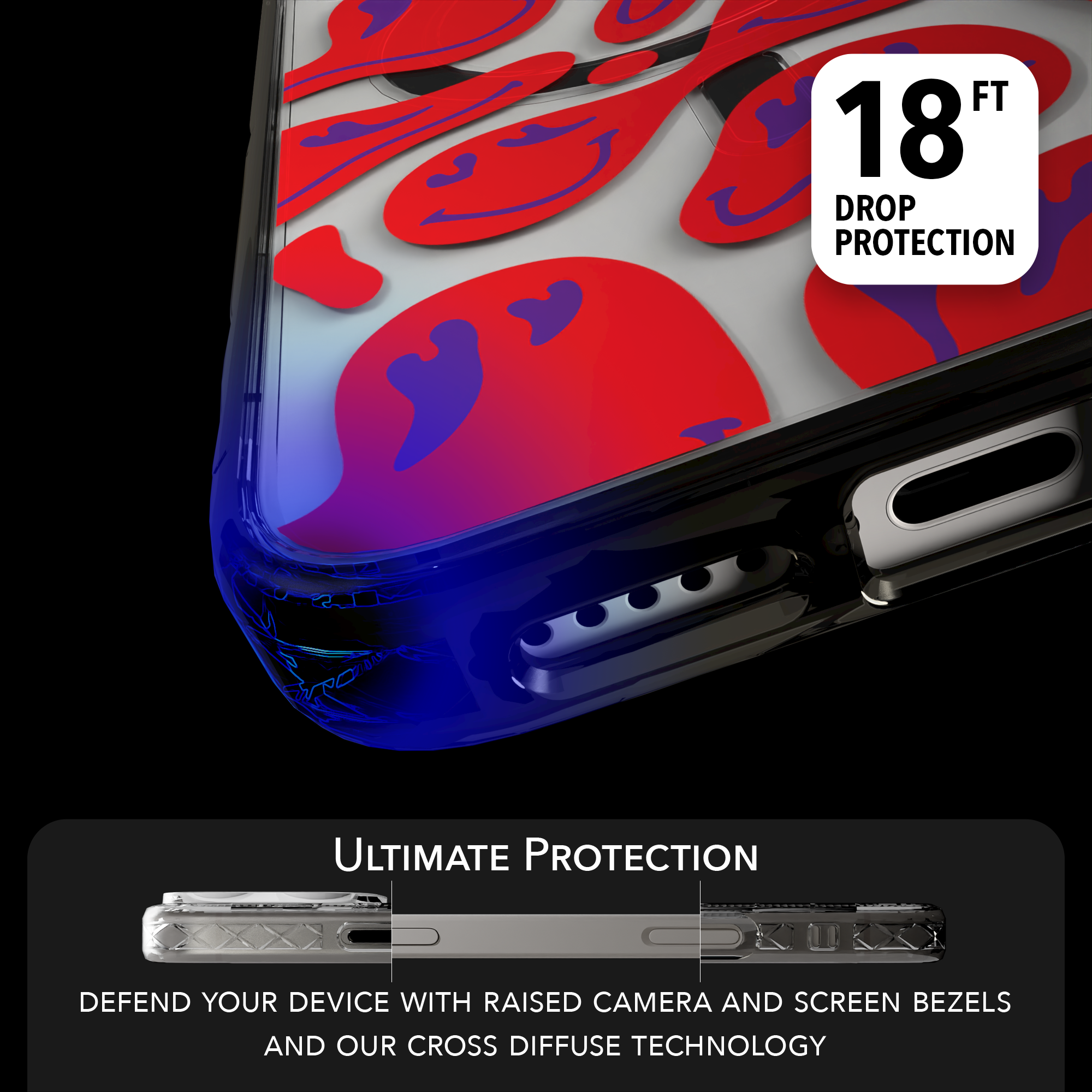 iPhone 16 Series | MagSafe | Heart Collection | Melting Bliss Heart Case Melting Bliss / iPhone 16 Pro Max / Black