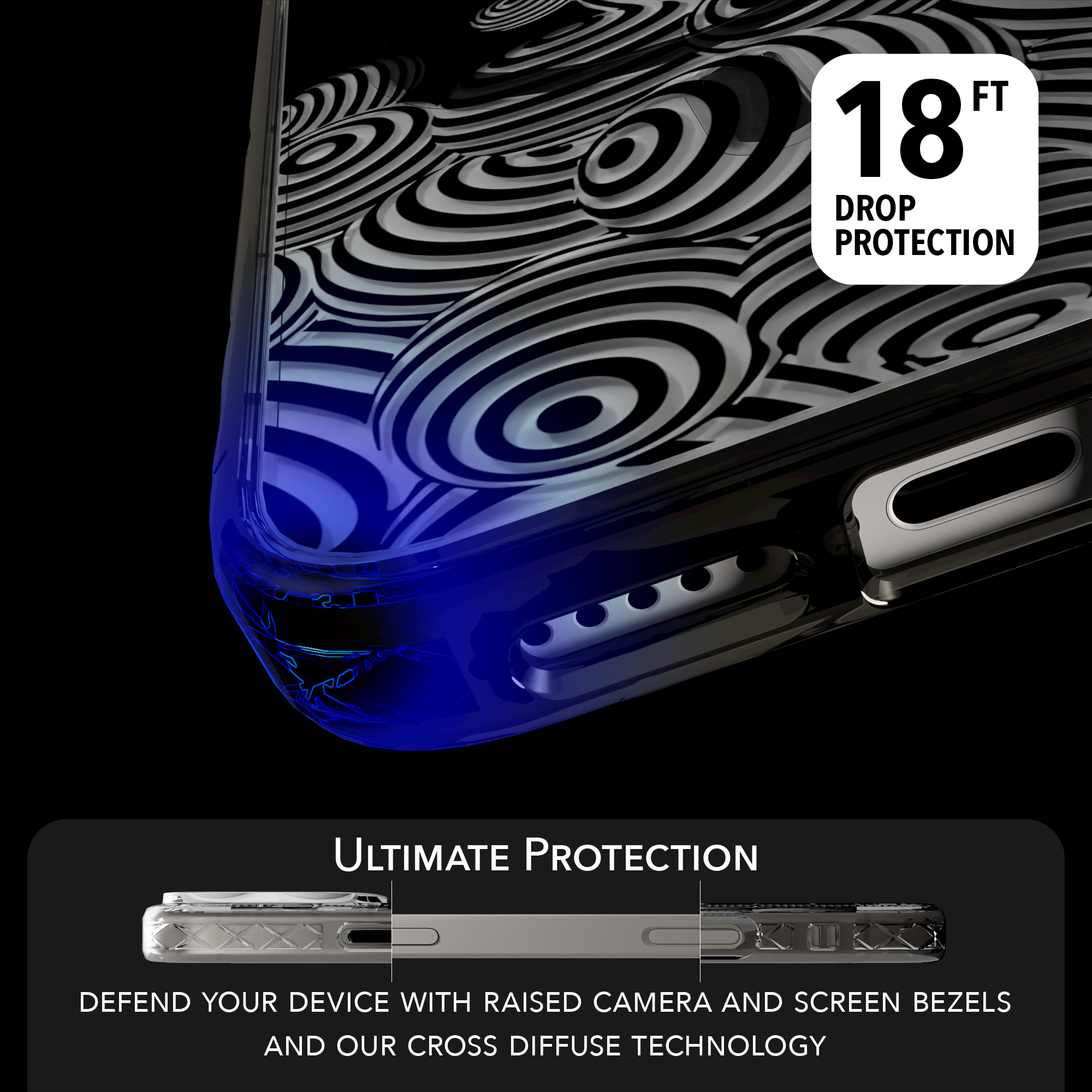 iPhone 16 Series | MagSafe | Monochromatic Collection | 3D Orb Swirl Ballpit / iPhone 16 Pro Max / Black