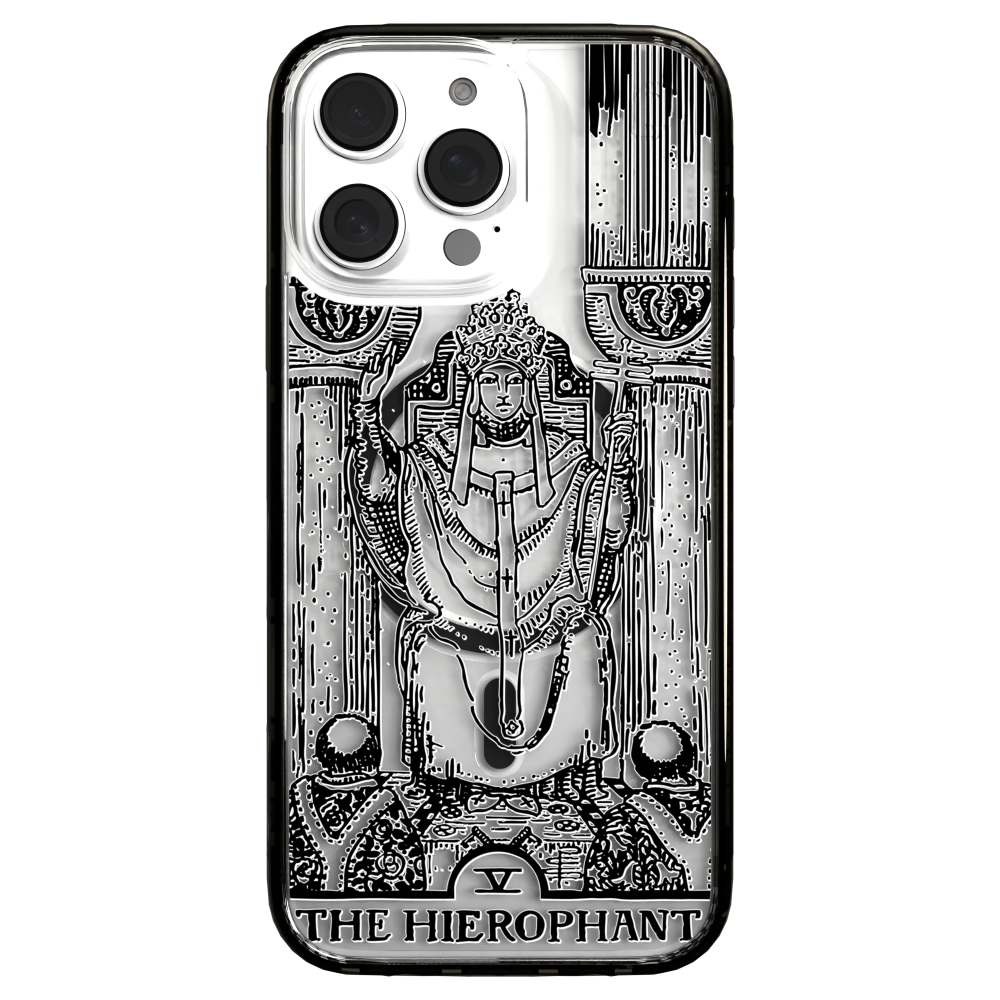 iPhone 16 Series | MagSafe | Tarot Collection | The Hierophant The Hierophant - Line / iPhone 16 Pro Max / Black