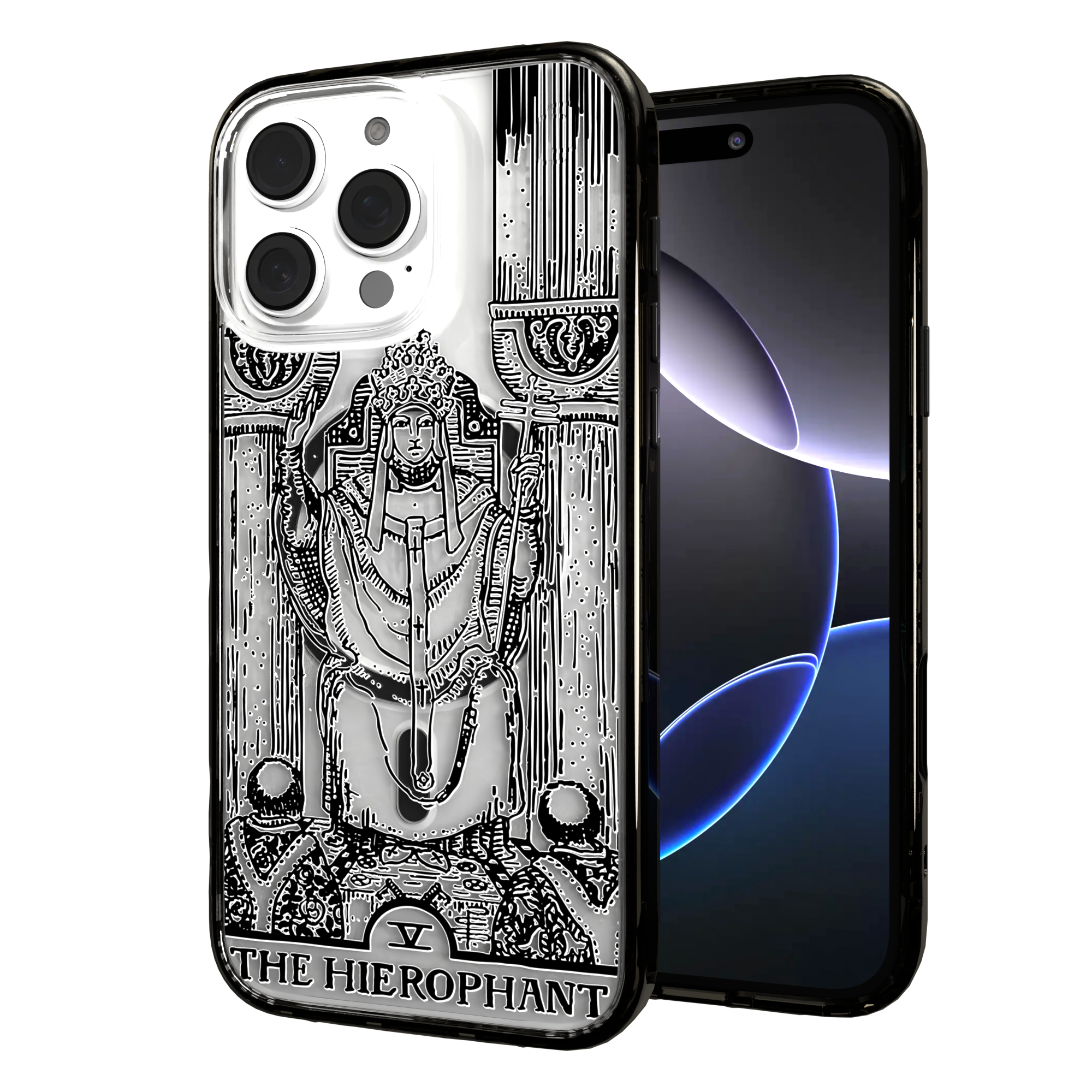 iPhone 16 Series | MagSafe | Tarot Collection | The Hierophant The Hierophant - Line / iPhone 16 Pro Max / Black