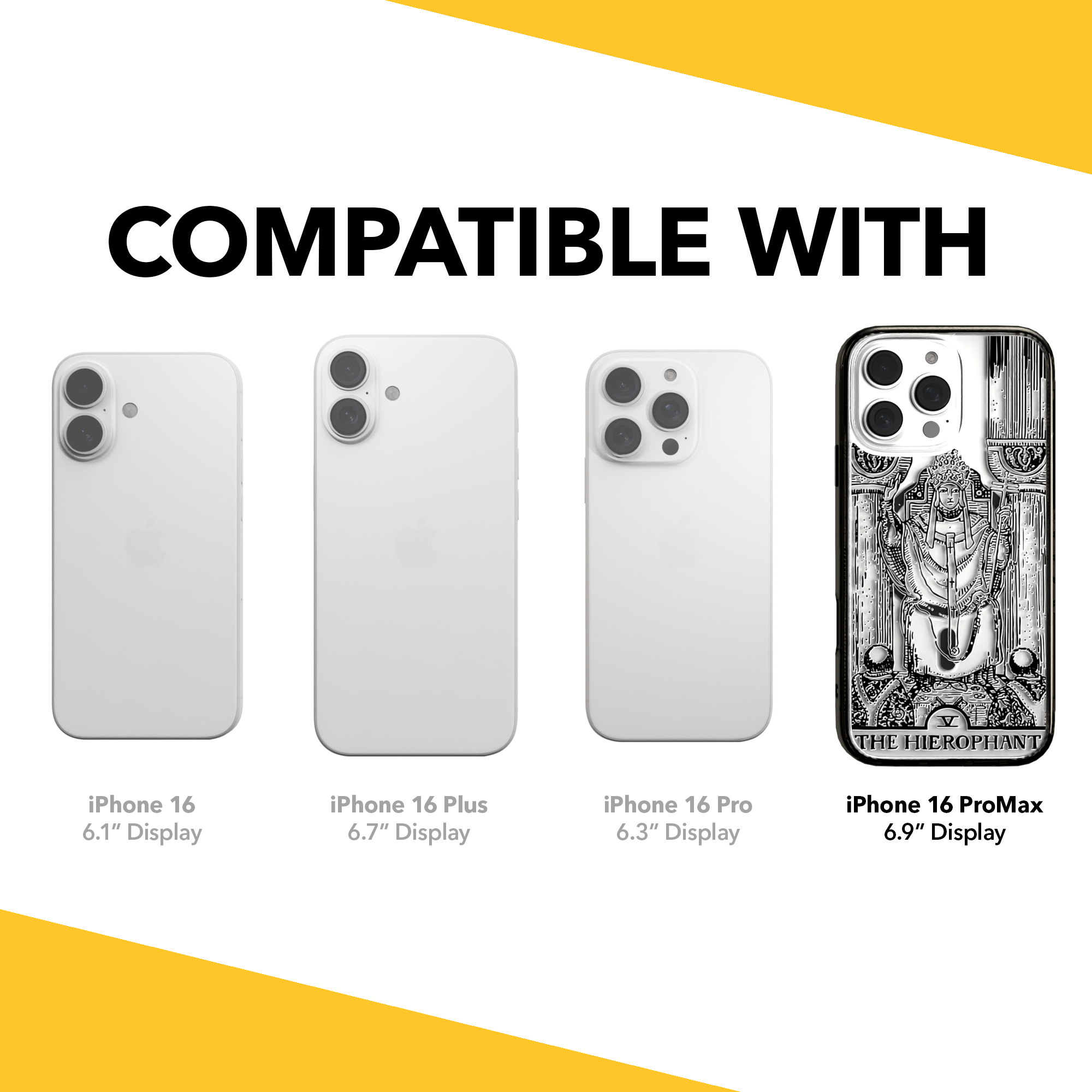 iPhone 16 Series | MagSafe | Tarot Collection | The Hierophant The Hierophant - Line / iPhone 16 Pro Max / Black