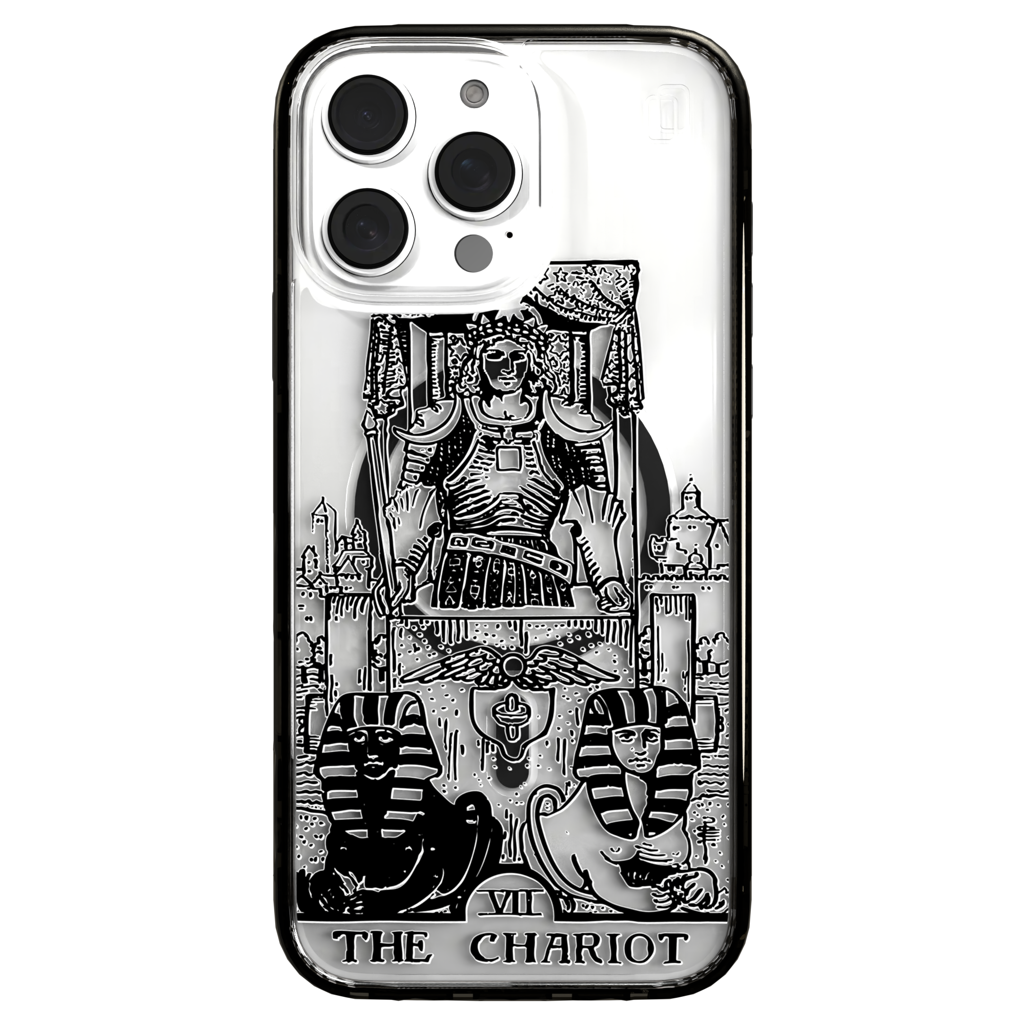 iPhone 16 Series | MagSafe | Tarot Collection | The Chariot The Chariot - Line / iPhone 16 Pro Max / Black