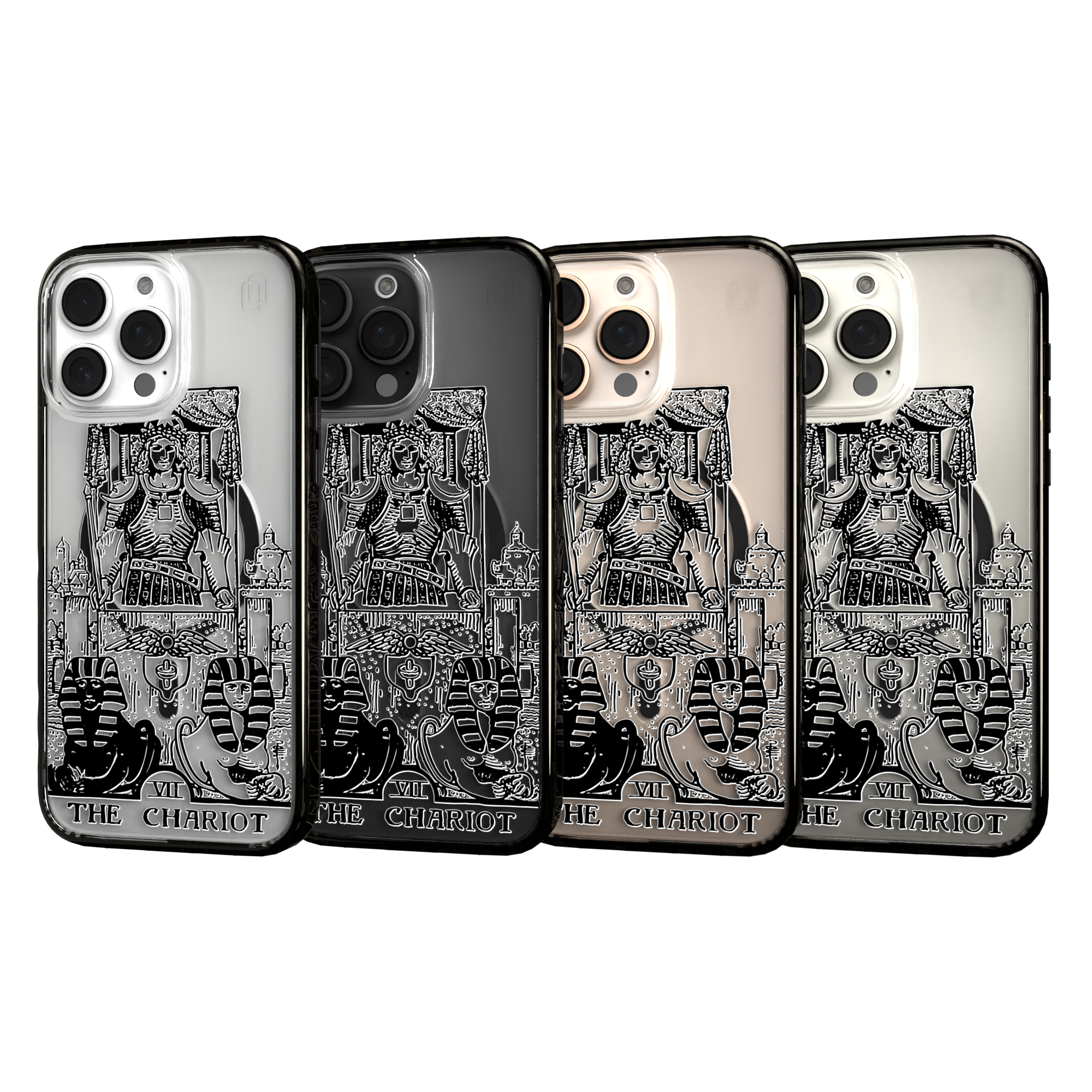 iPhone 16 Series | MagSafe | Tarot Collection | The Chariot The Chariot - Line / iPhone 16 Pro Max / Black