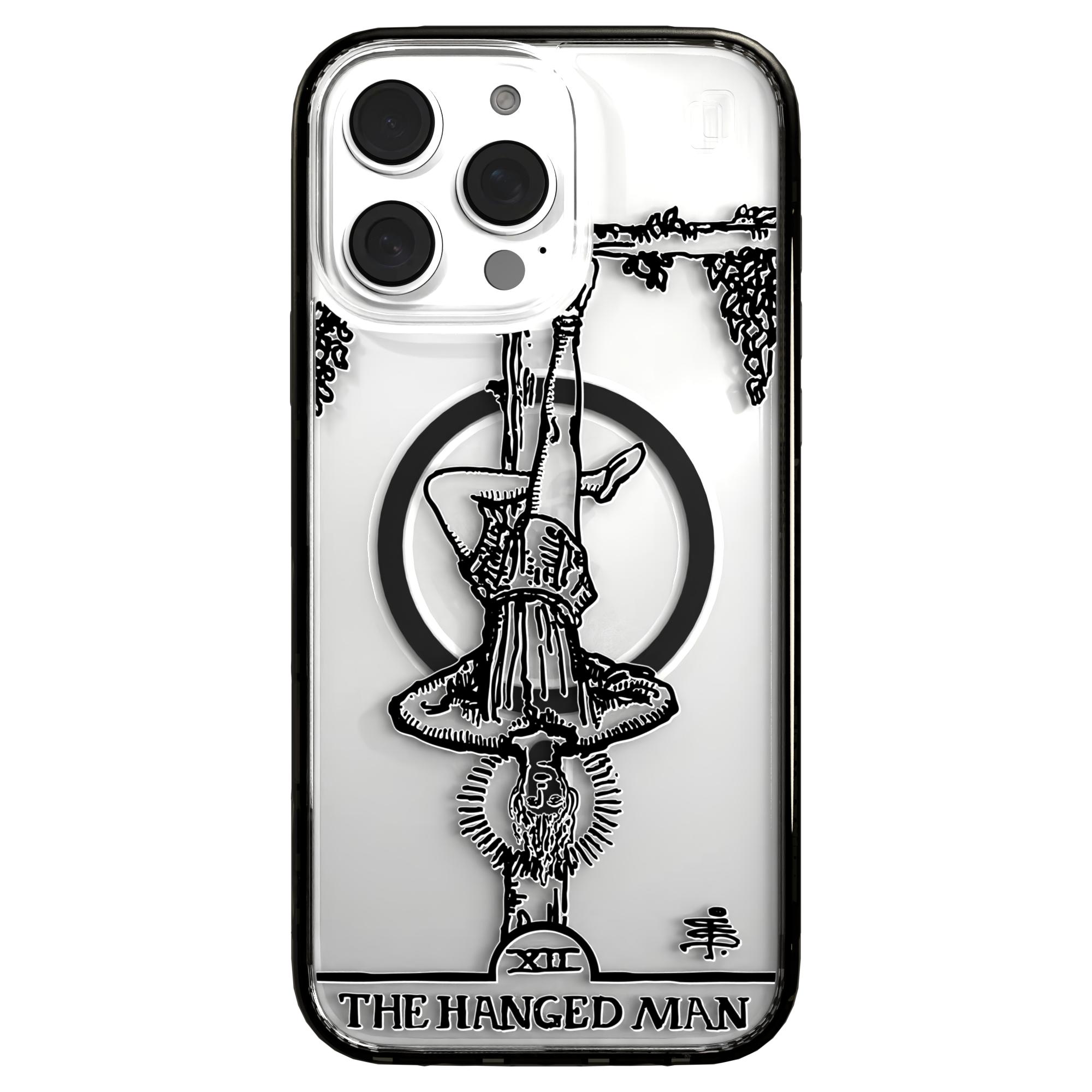 iPhone 16 Series | MagSafe | Tarot Collection | The Hanged Man The Hanged Man - Line / iPhone 16 Pro Max / Black