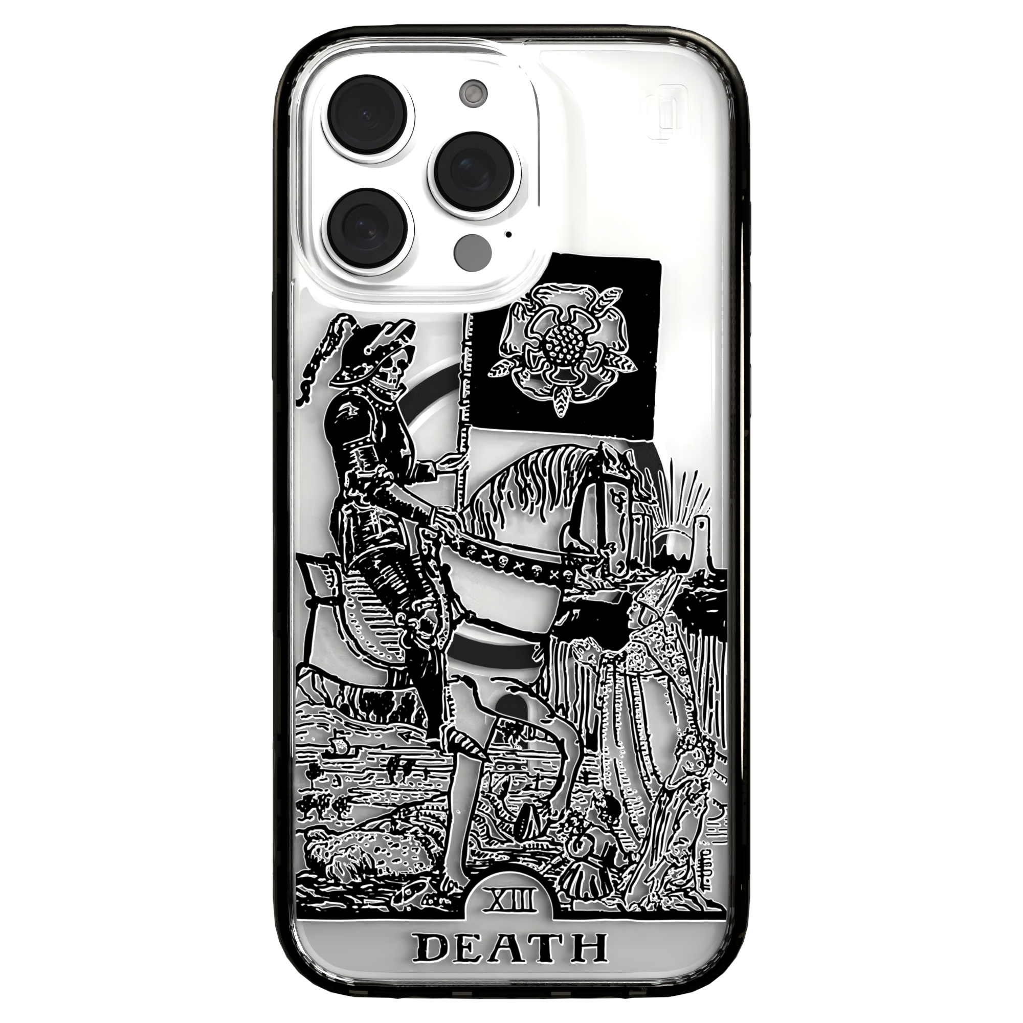 iPhone 16 Series | MagSafe | Tarot Collection | Death Death - Line / iPhone 16 Pro Max / Black