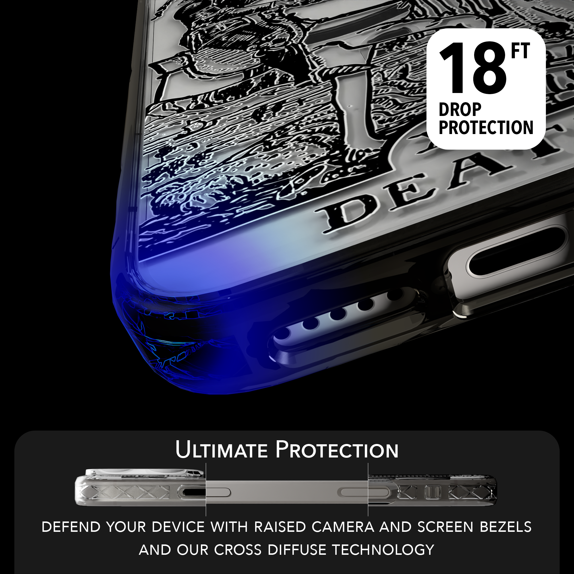 iPhone 16 Series | MagSafe | Tarot Collection | Death Death - Line / iPhone 16 Pro Max / Black