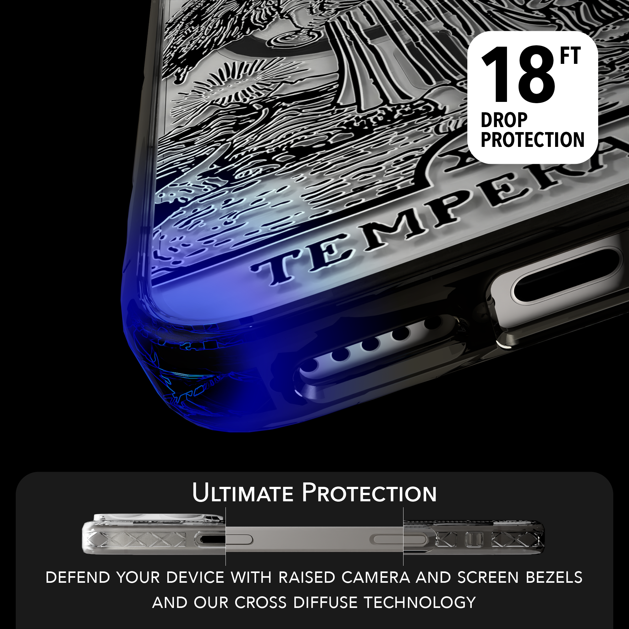 iPhone 16 Series | MagSafe | Tarot Collection | Temperance Temperance - Line / iPhone 16 Pro Max / Black