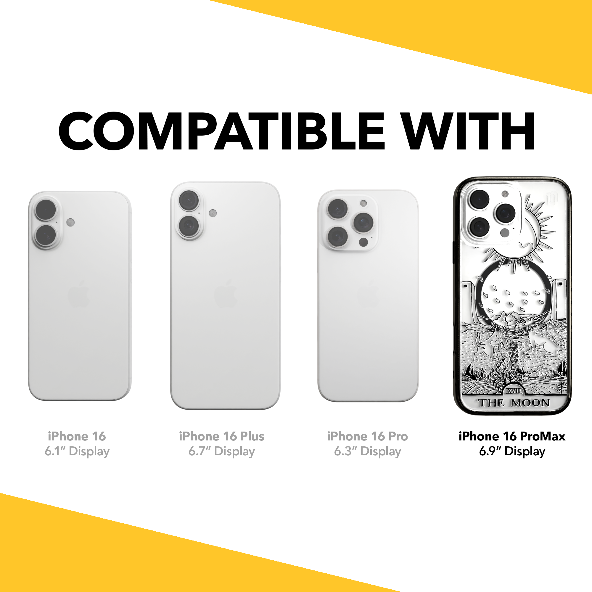 iPhone 16 Series | MagSafe | Tarot Collection | The Moon The Moon - Line / iPhone 16 Pro Max / Black