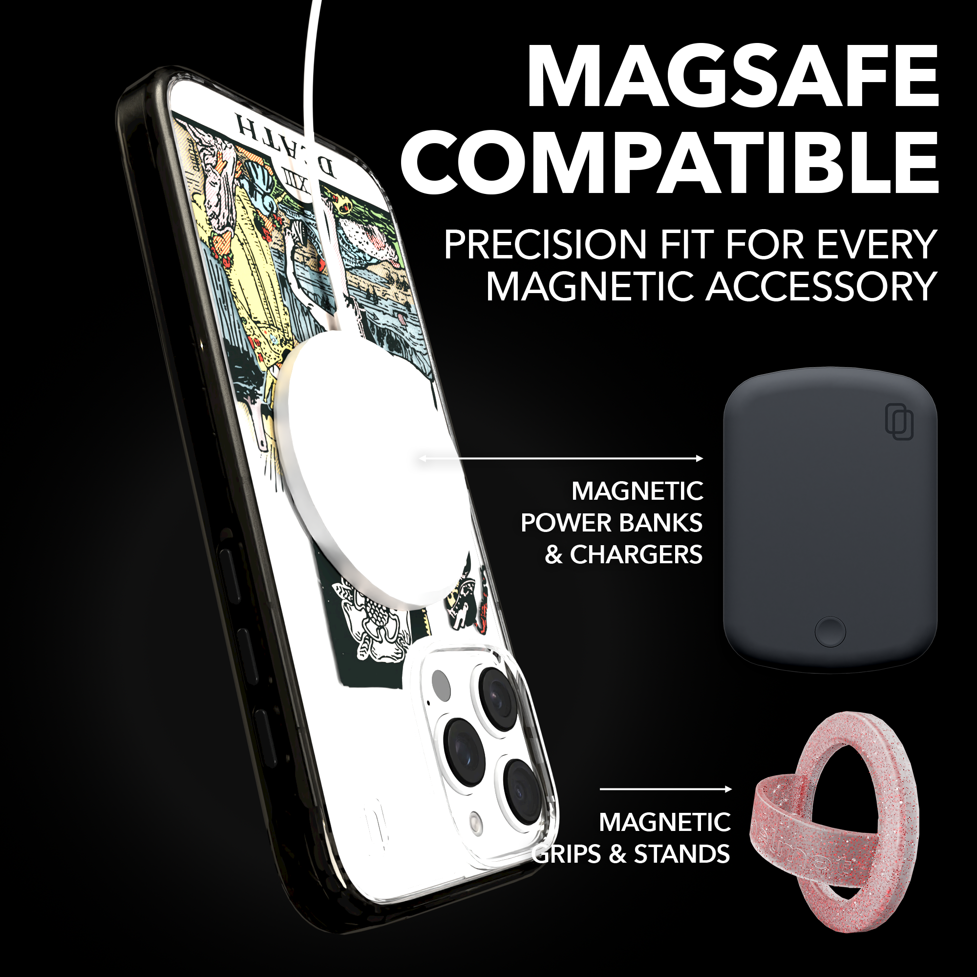 iPhone 16 Series | MagSafe | Tarot Collection | Death Death - Color / iPhone 16 Pro Max / Black