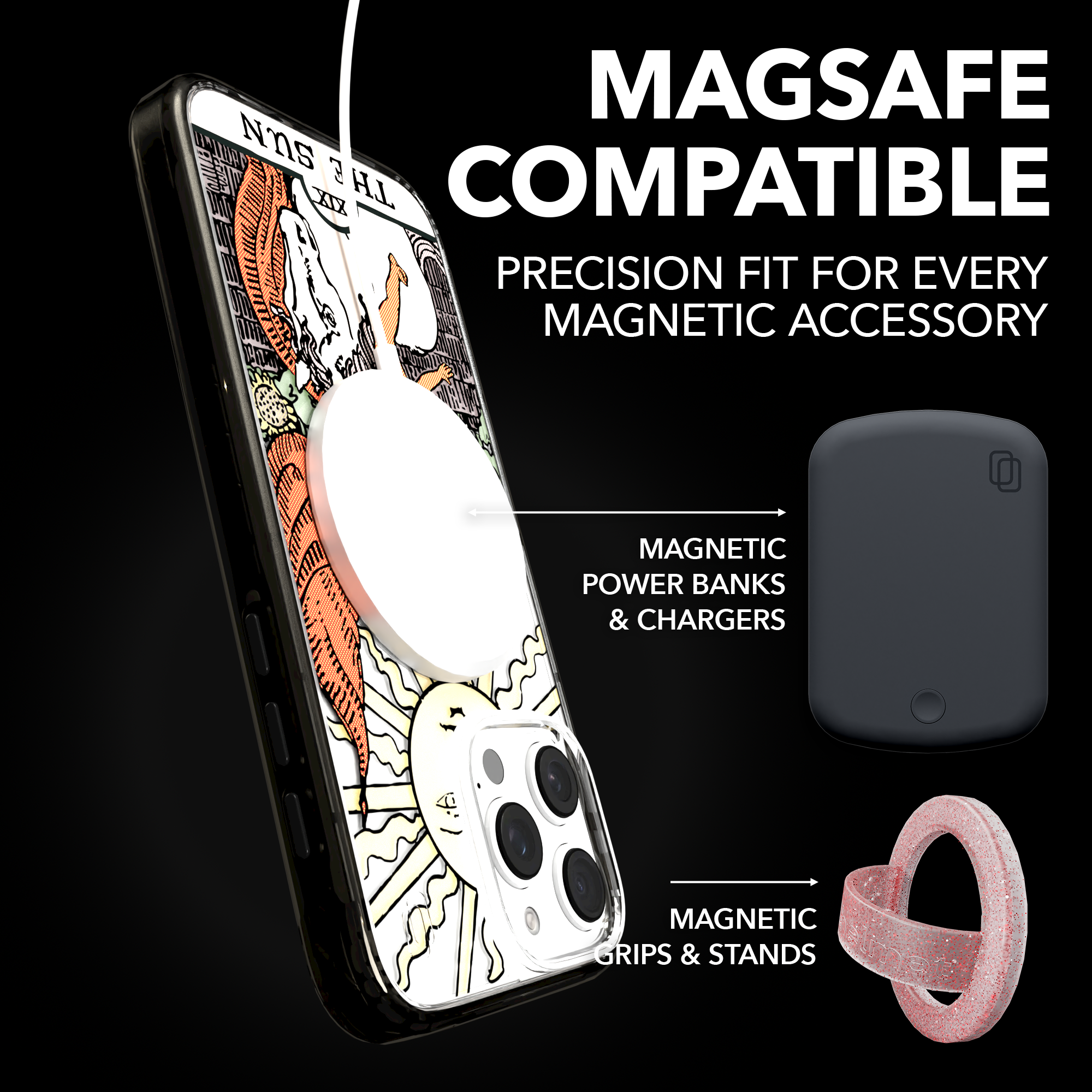 iPhone 16 Series | MagSafe | Tarot Collection | The Sun The Sun - Color / iPhone 16 Pro Max / Black