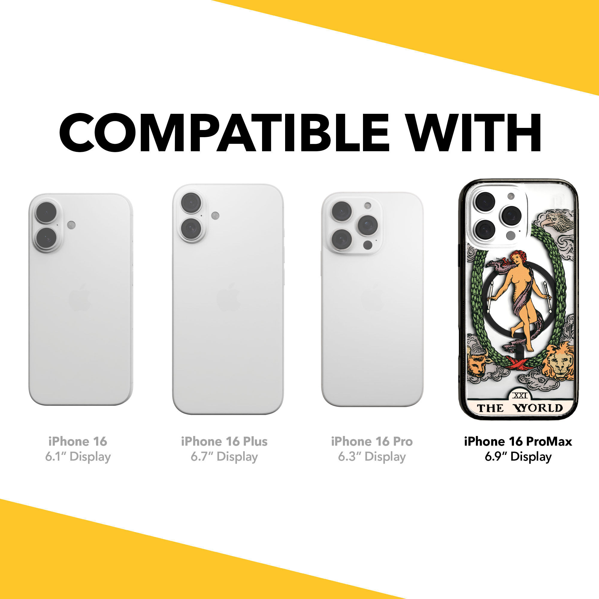 iPhone 16 Series | MagSafe | Tarot Collection | The World The World - Color / iPhone 16 Pro Max / Black