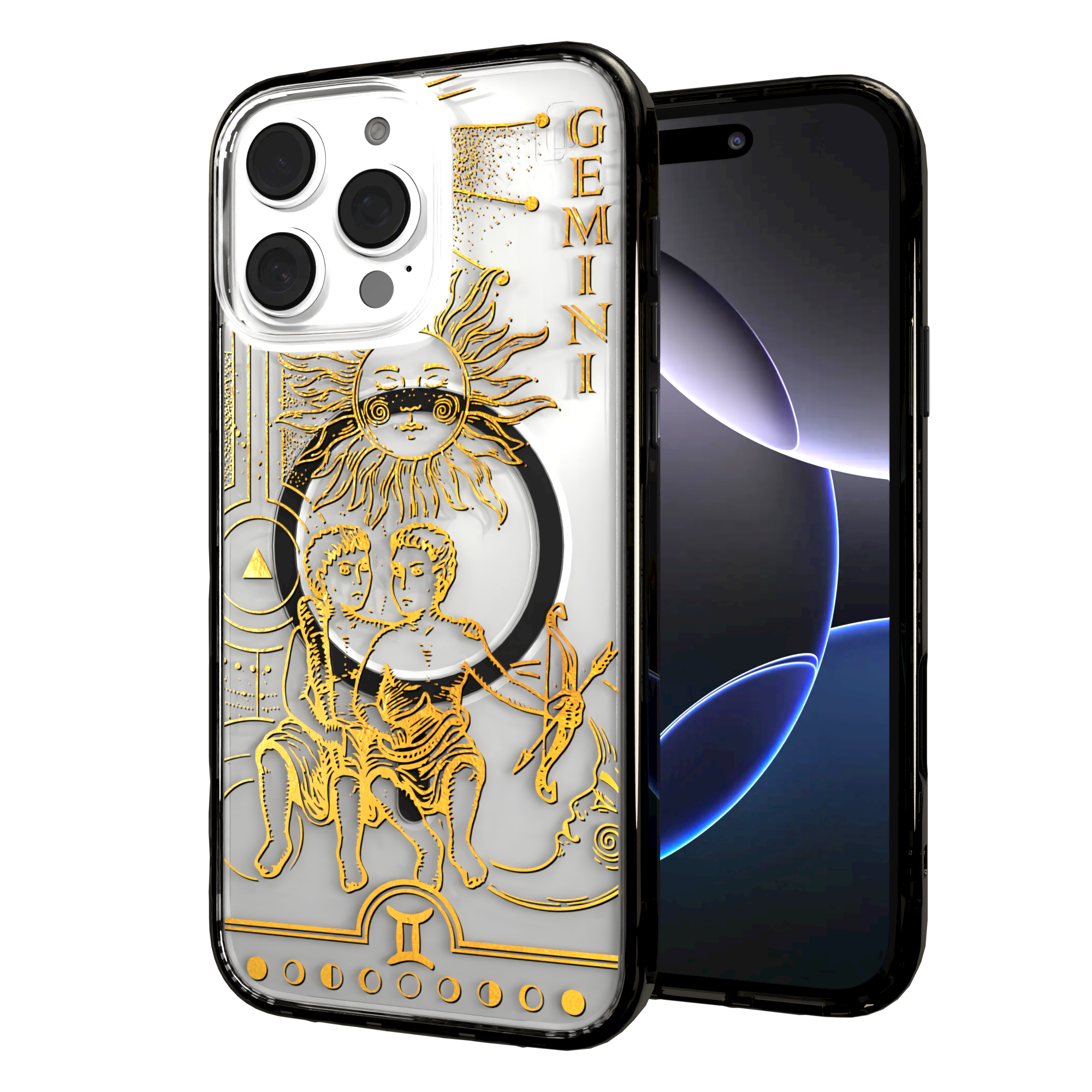 iPhone 16 Series | MagSafe | Zodiac Collection | Gemini Gemini Gold / iPhone 16 Pro Max / Black