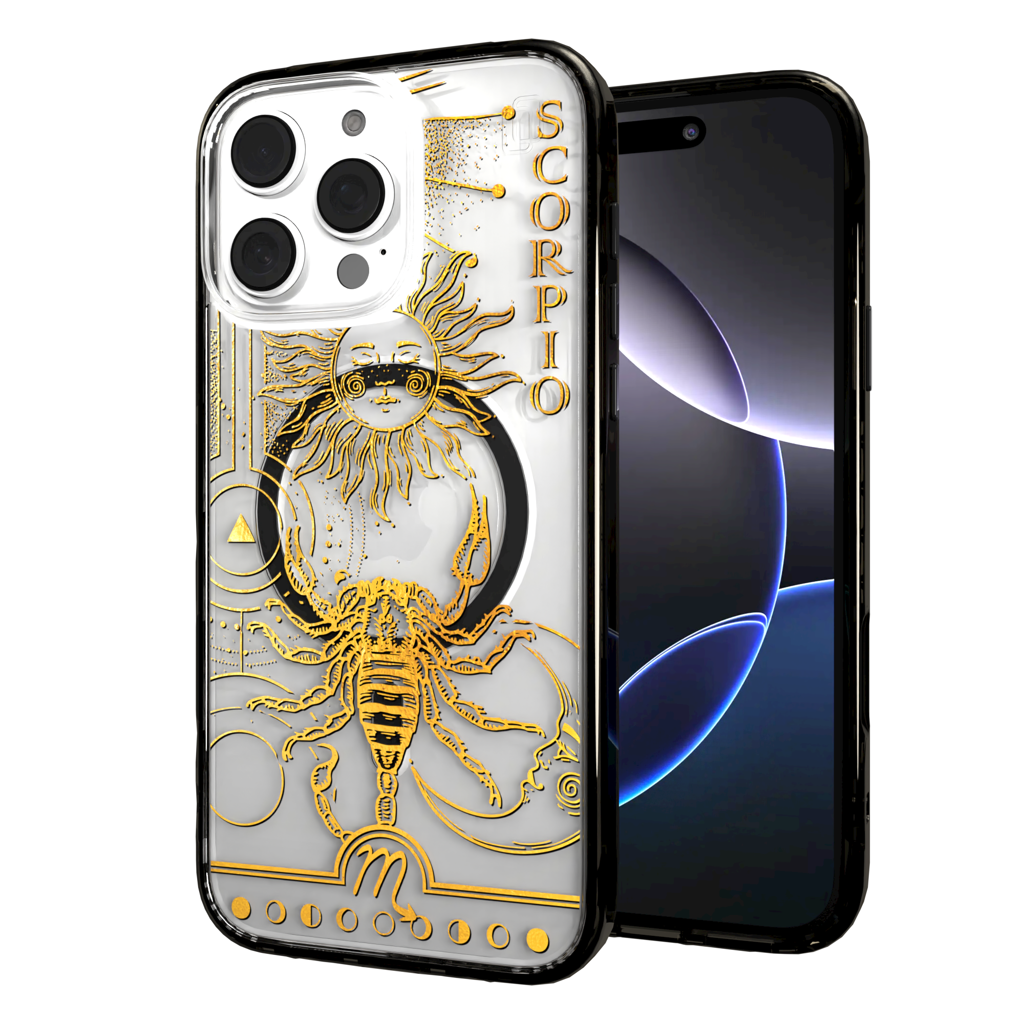 iPhone 16 Series | MagSafe | Zodiac Collection | Scorpio Scorpio Gold / iPhone 16 Pro Max / Black