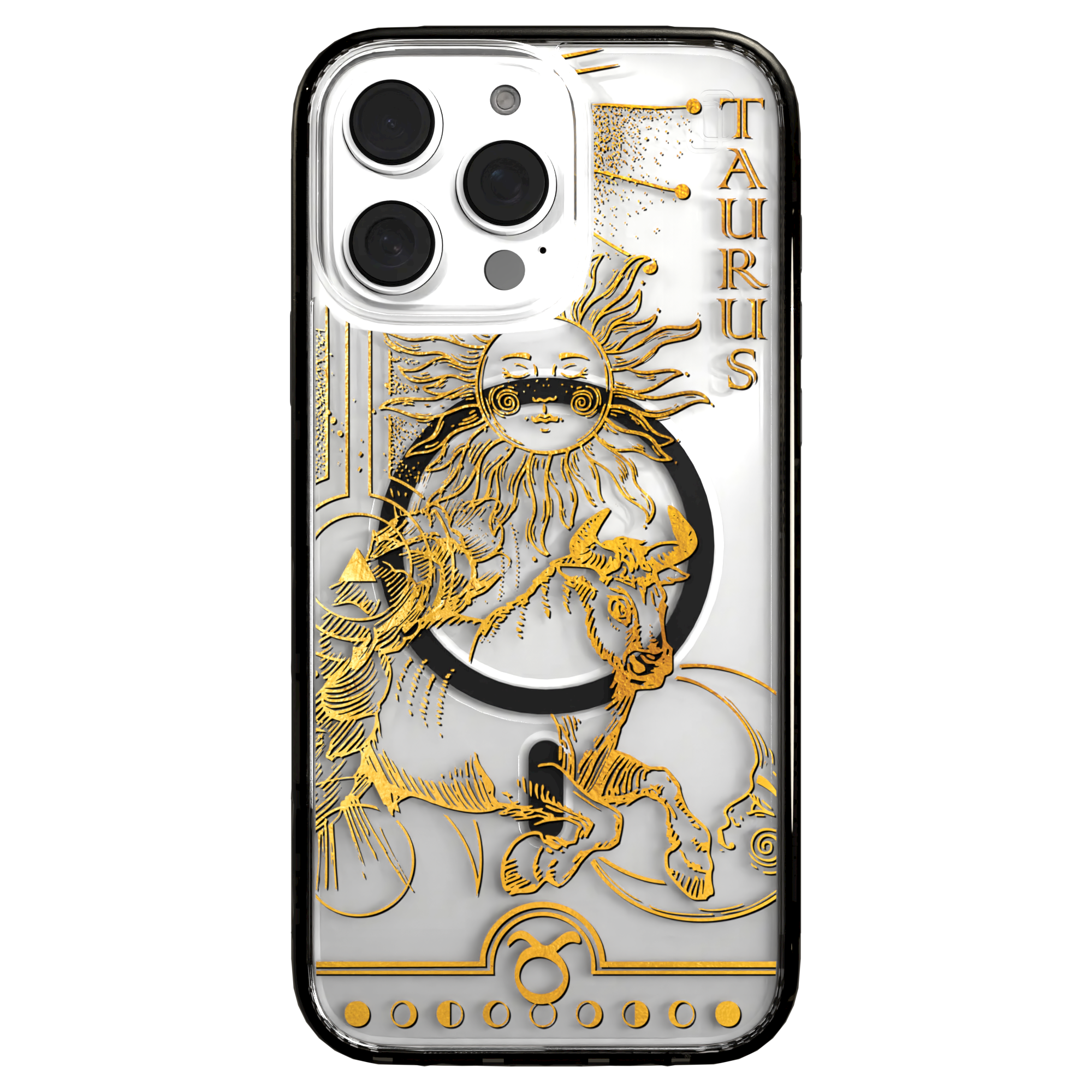iPhone 16 Series | MagSafe | Zodiac Collection | Taurus Taurus Gold / iPhone 16 Pro Max / Black