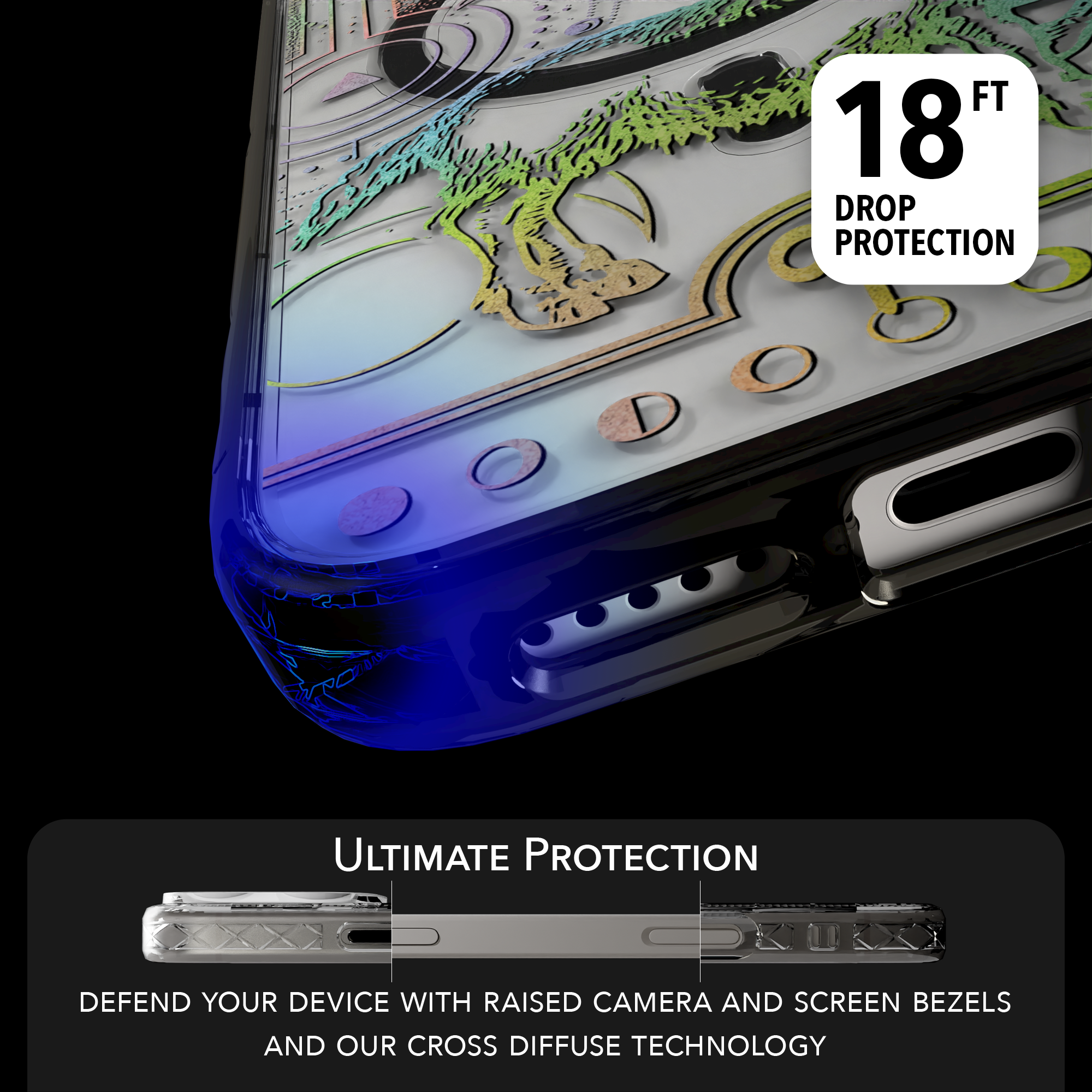 iPhone 16 Series | MagSafe | Zodiac Collection | Aries Aries Rainbow / iPhone 16 Pro Max / Black