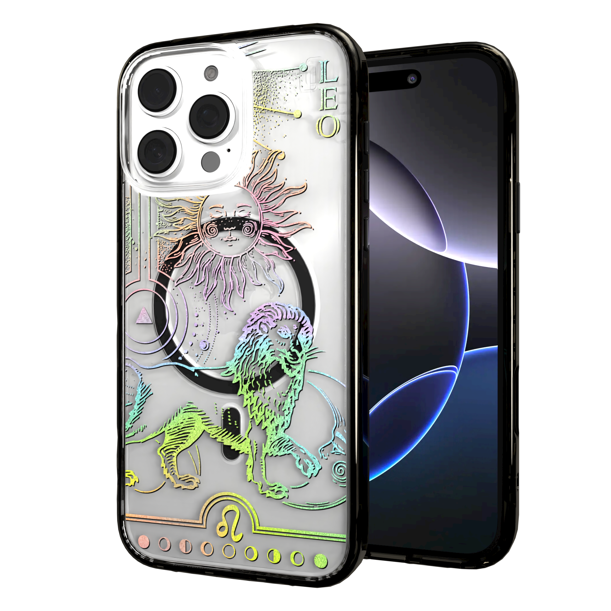 iPhone 16 Series | MagSafe | Zodiac Collection | Leo Leo Rainbow / iPhone 16 Pro Max / Black