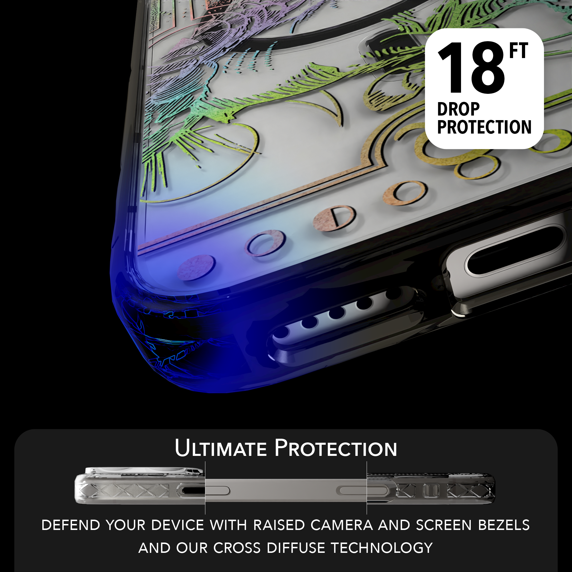 iPhone 16 Series | MagSafe | Zodiac Collection | Taurus Taurus Rainbow / iPhone 16 Pro Max / Black