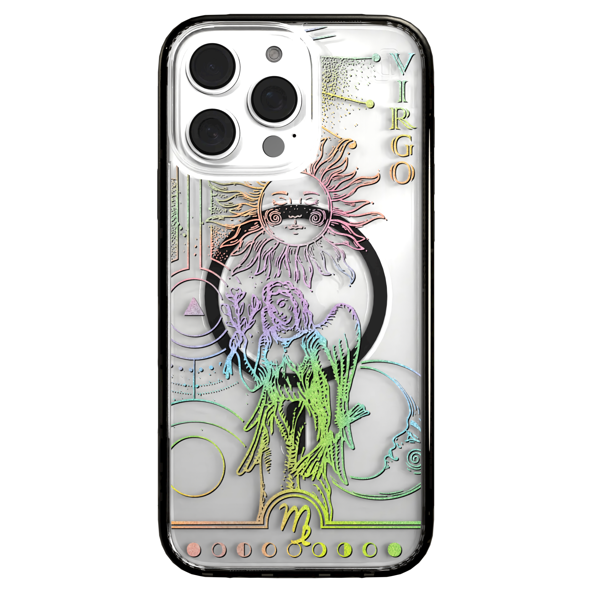 iPhone 16 Series | MagSafe | Zodiac Collection | Virgo Virgo Rainbow / iPhone 16 Pro Max / Black
