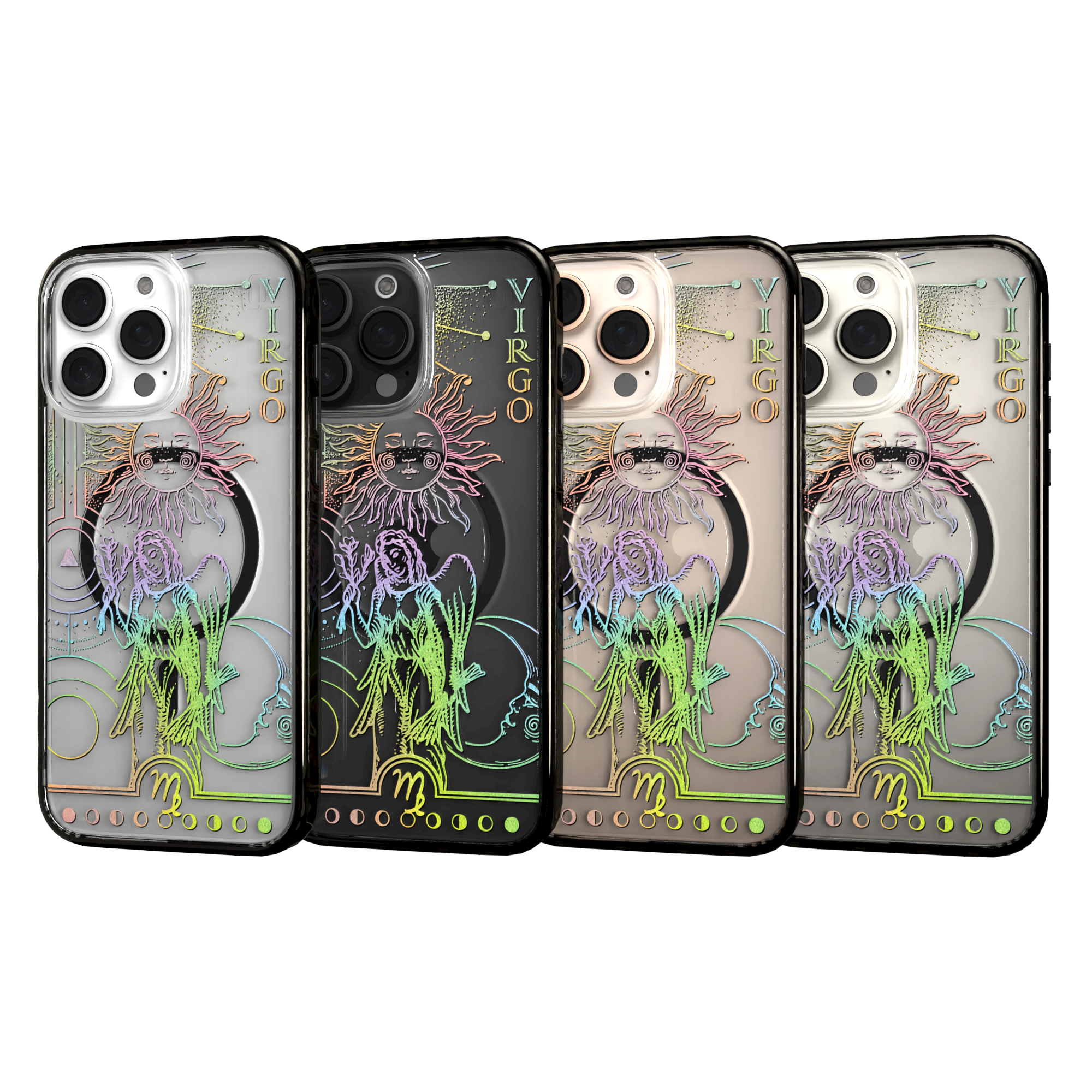 iPhone 16 Series | MagSafe | Zodiac Collection | Virgo Virgo Rainbow / iPhone 16 Pro Max / Black