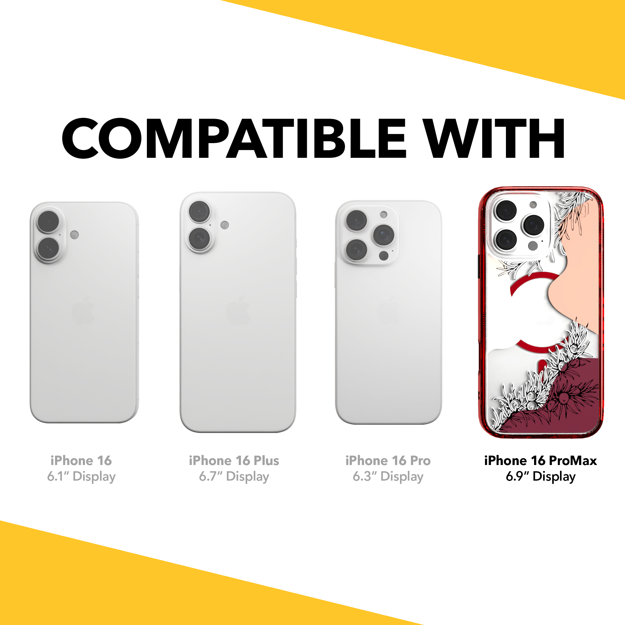 iPhone 16 Series | MagSafe | Botanical Fusion Abstract Case | Red Summer Skies Summer / iPhone 16 Pro Max / Red