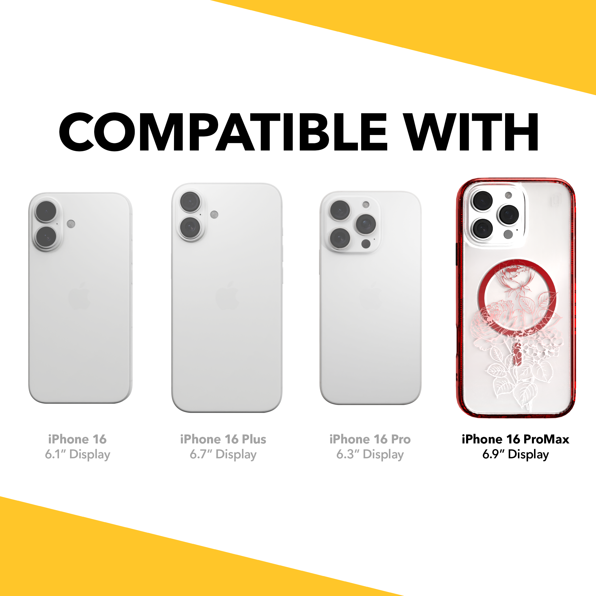 iPhone 16 Series | MagSafe | Ombre Bouquet Case Collection | Red Rosewood Radience Rosewood Radiance / iPhone 16 Pro Max / Red
