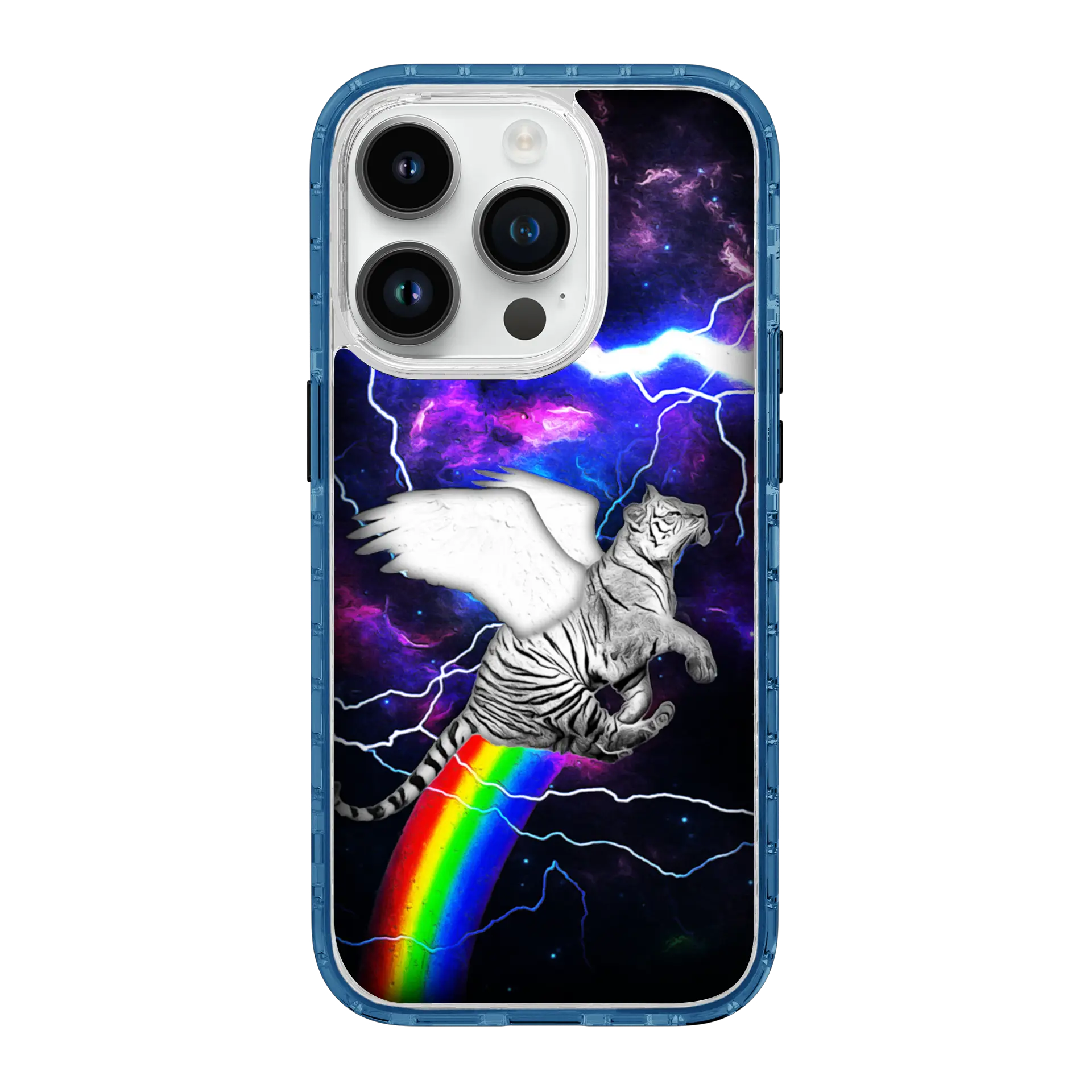 AppleiPhone14ProDeepSeaBlue Flight and Fury | Wizards & Wyrms Series | Custom MagSafe Case Design for Apple iPhone 14 Series cellhelmet cellhelmet