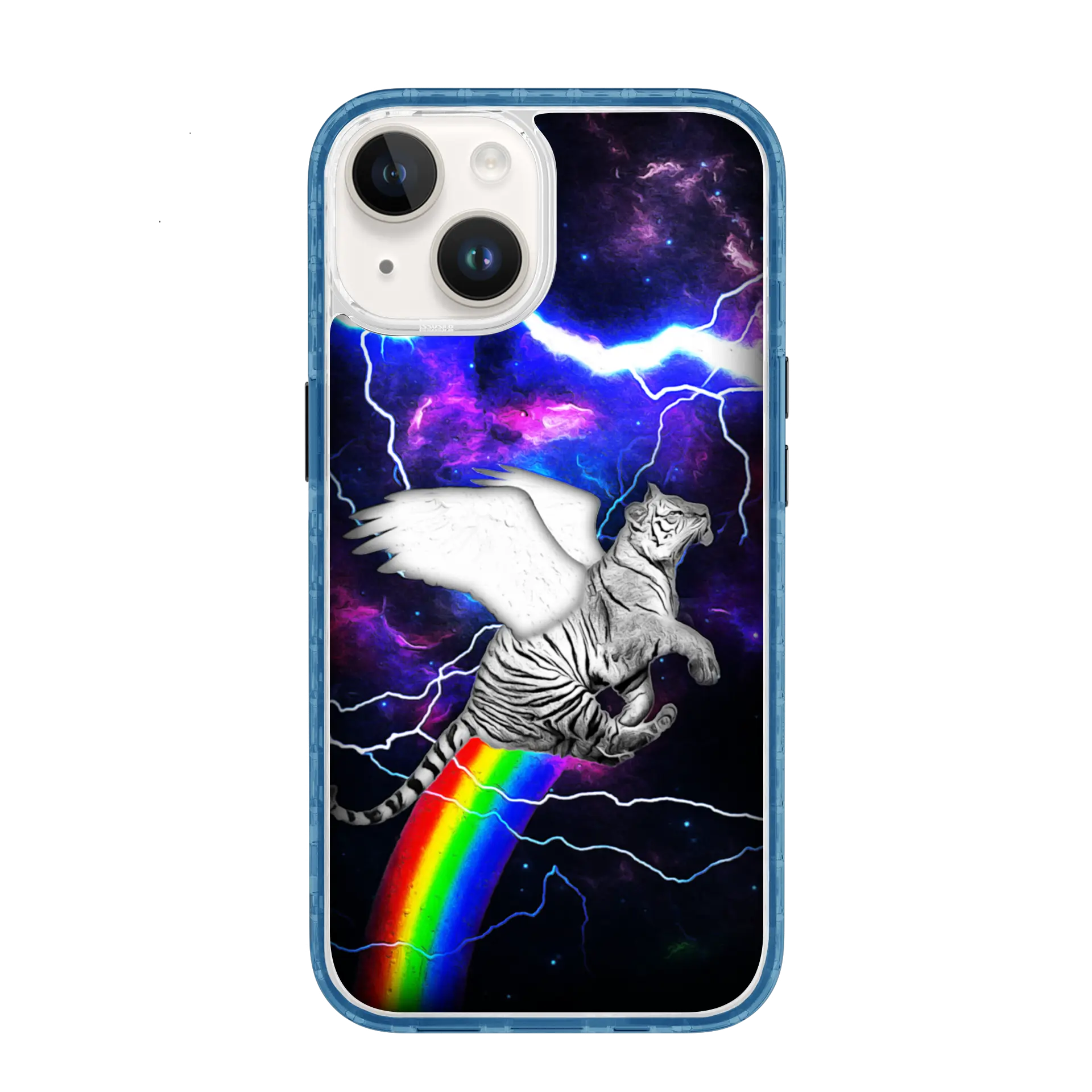 AppleiPhone14DeepSeaBlue Flight and Fury | Wizards & Wyrms Series | Custom MagSafe Case Design for Apple iPhone 14 Series cellhelmet cellhelmet