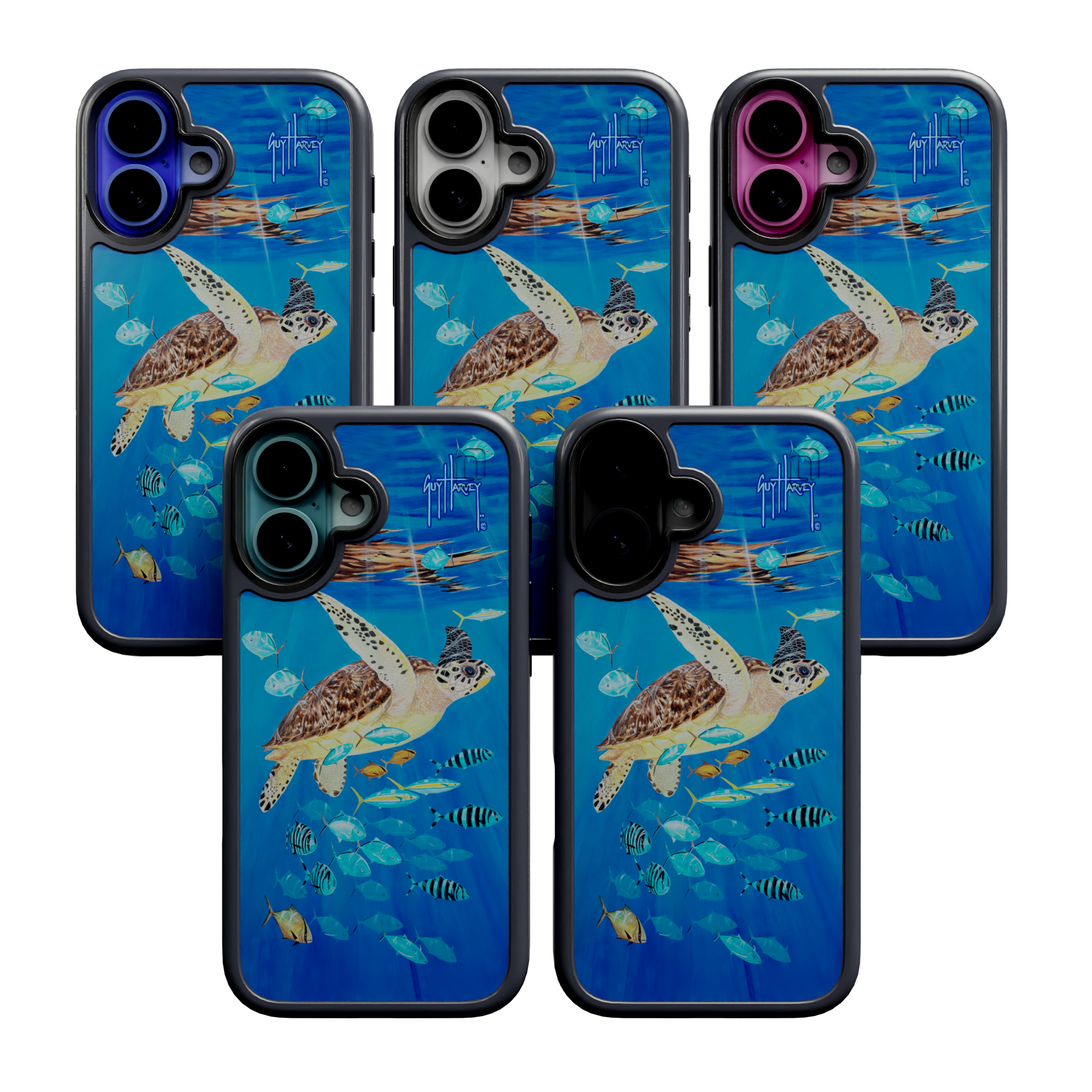 iPhone 16 Series | Protective MagSafe ® | Guy Harvey Originals - Platas Hawksbill iPhone 16 / Future Dusk