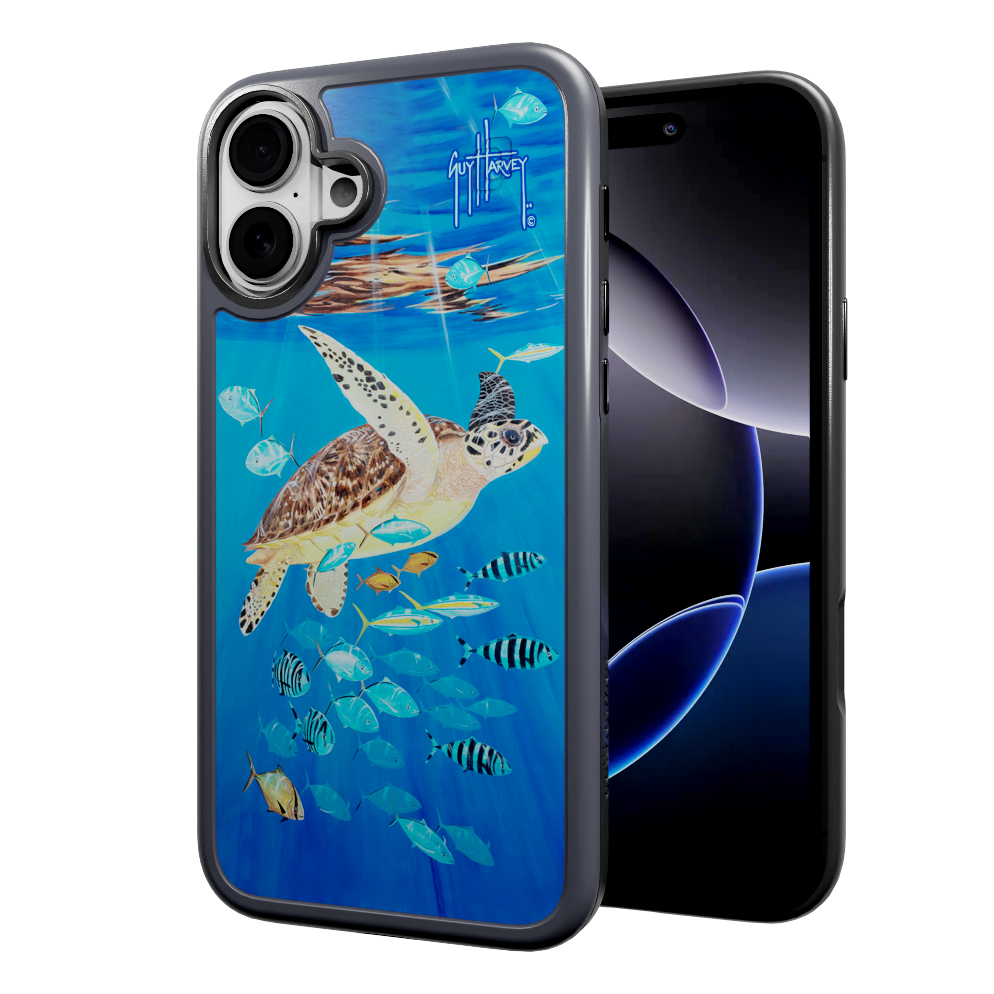 iPhone 16 Series | Protective MagSafe ® | Guy Harvey Originals - Platas Hawksbill iPhone 16 Plus / Future Dusk