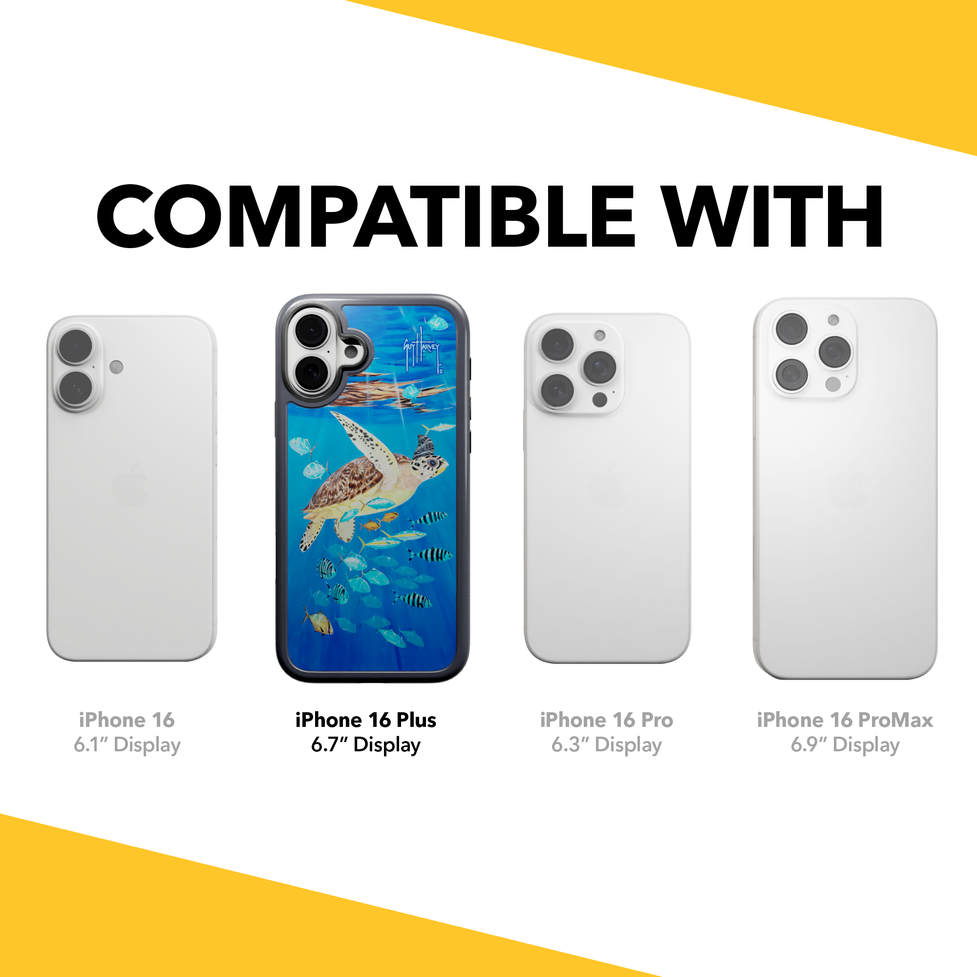iPhone 16 Series | Protective MagSafe ® | Guy Harvey Originals - Platas Hawksbill iPhone 16 Plus / Future Dusk