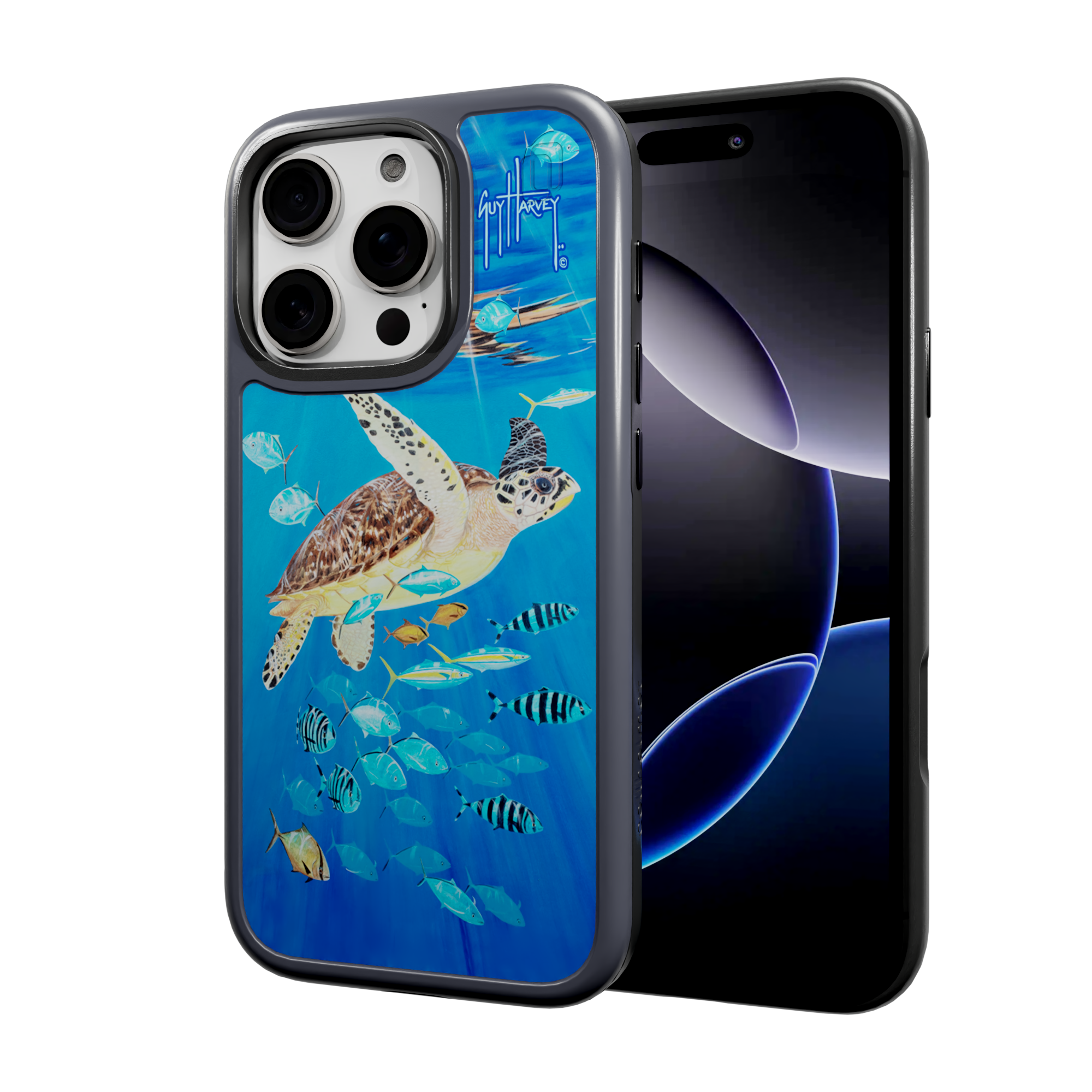 iPhone 16 Series | Protective MagSafe ® | Guy Harvey Originals - Platas Hawksbill iPhone 16 Pro / Future Dusk