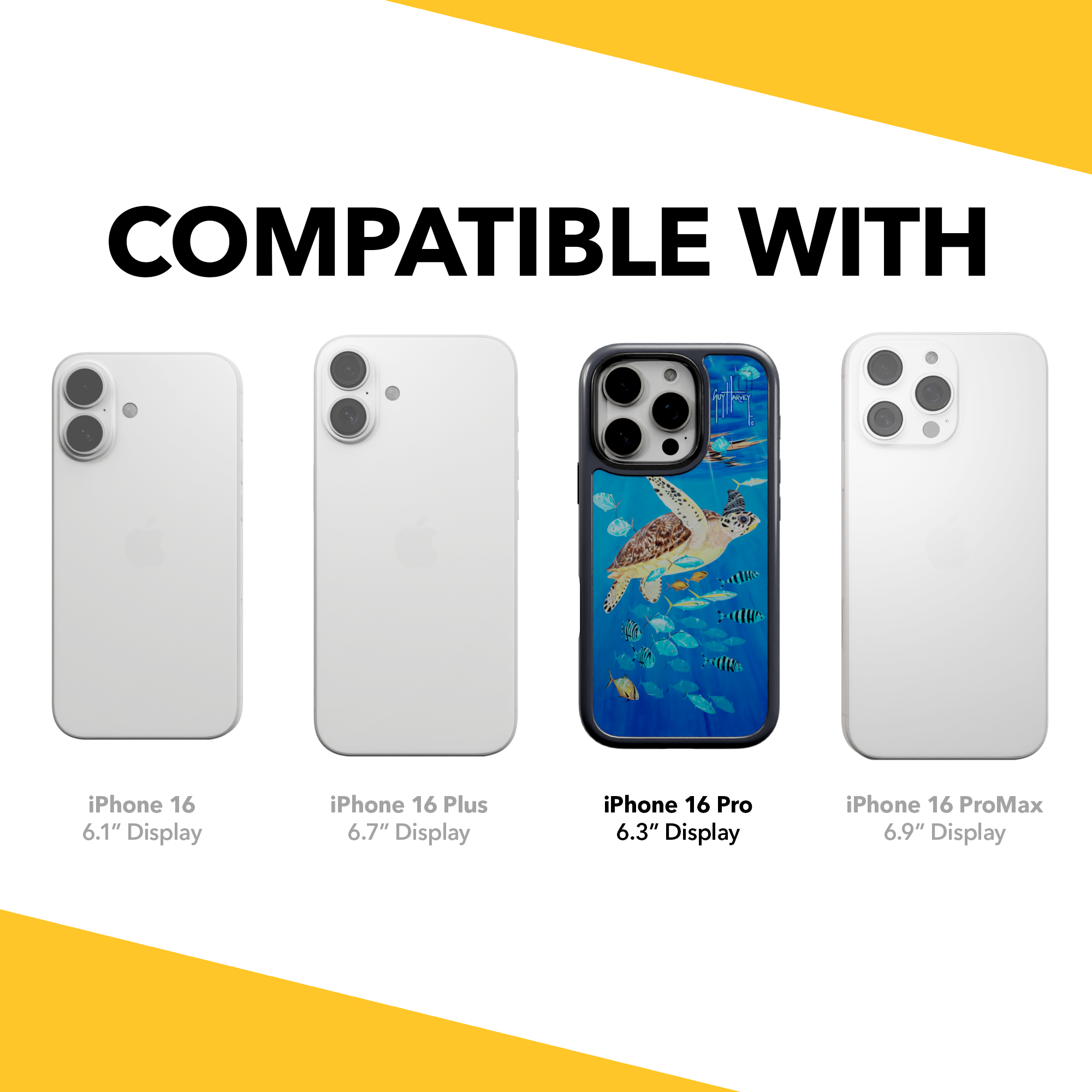 iPhone 16 Series | Protective MagSafe ® | Guy Harvey Originals - Platas Hawksbill iPhone 16 Pro / Future Dusk