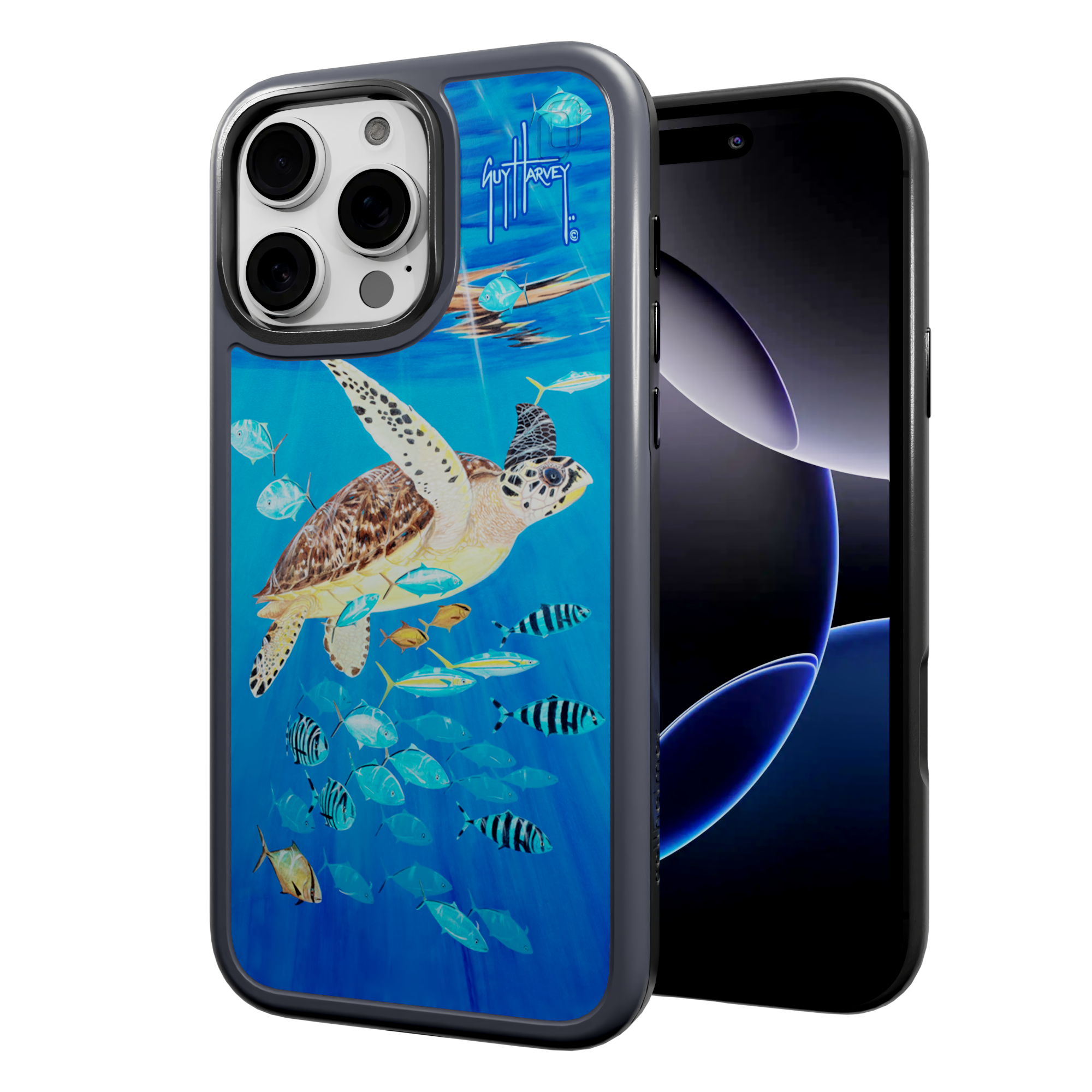 iPhone 16 Series | Protective MagSafe ® | Guy Harvey Originals - Platas Hawksbill iPhone 16 Pro Max / Future Dusk