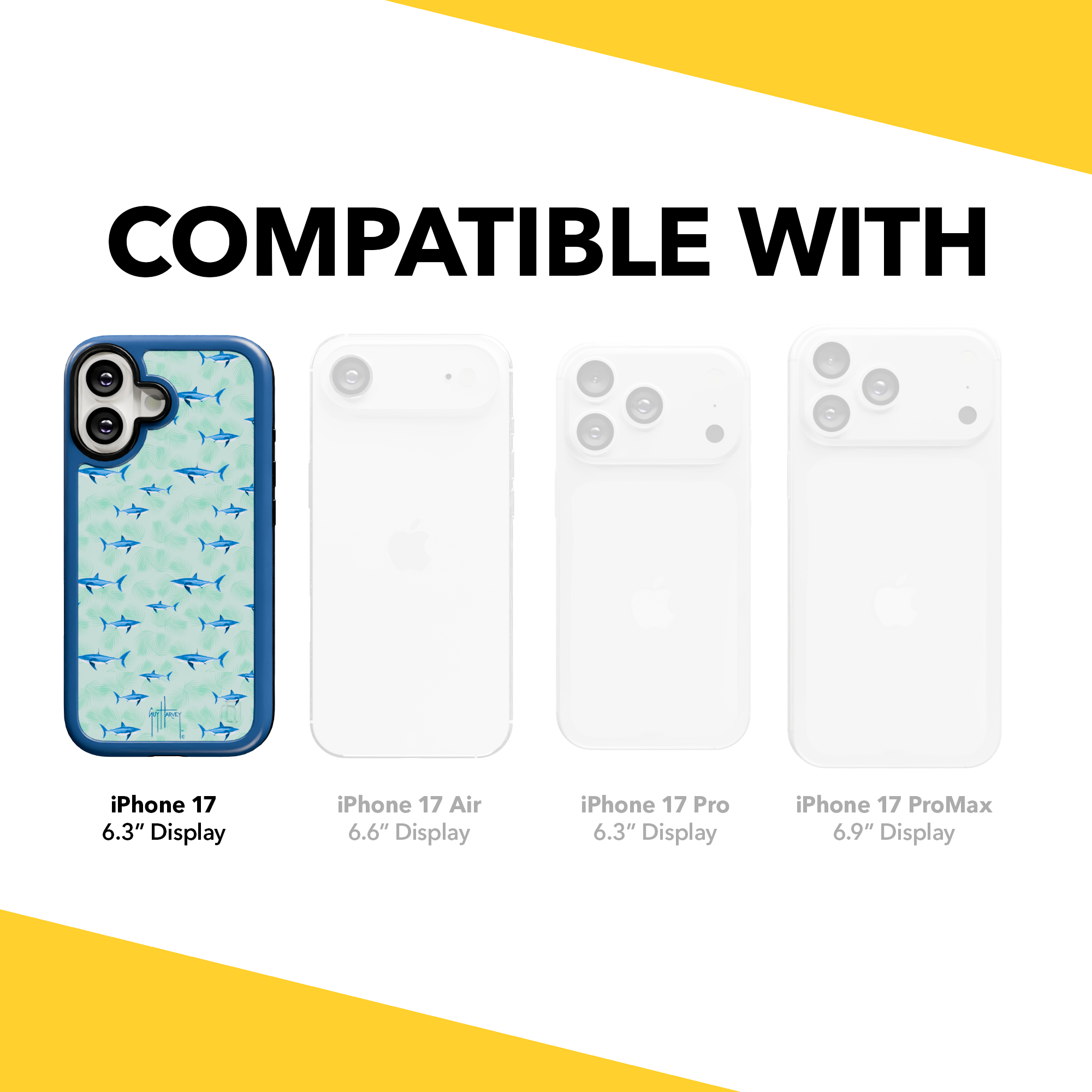 Guy Harvey Collection - Shark Palm for iPhone 17 Series Shark Palm / iPhone 17 / Blue