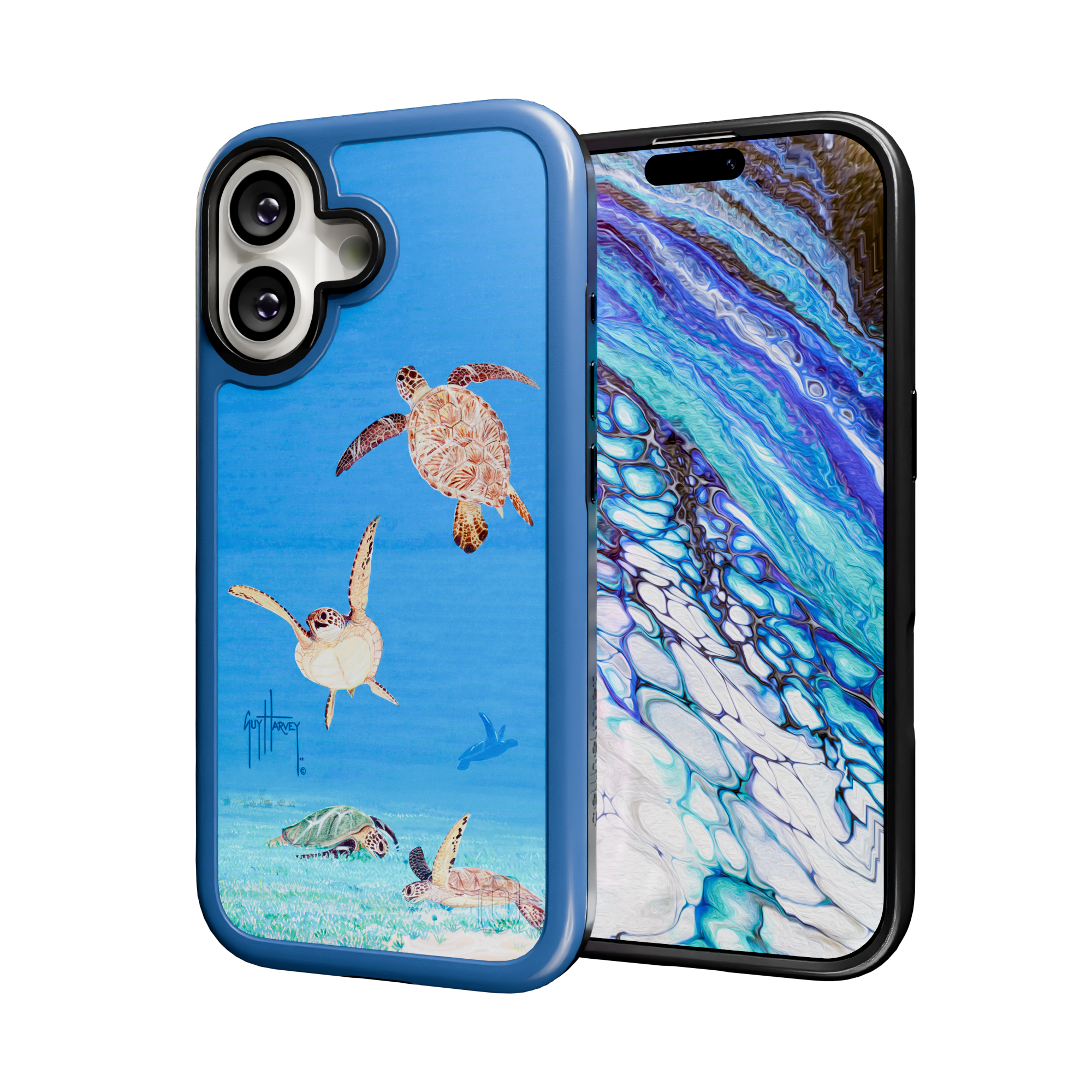 Guy Harvey Collection - Turtles for iPhone 17 Series Turtles / iPhone 17 / Blue