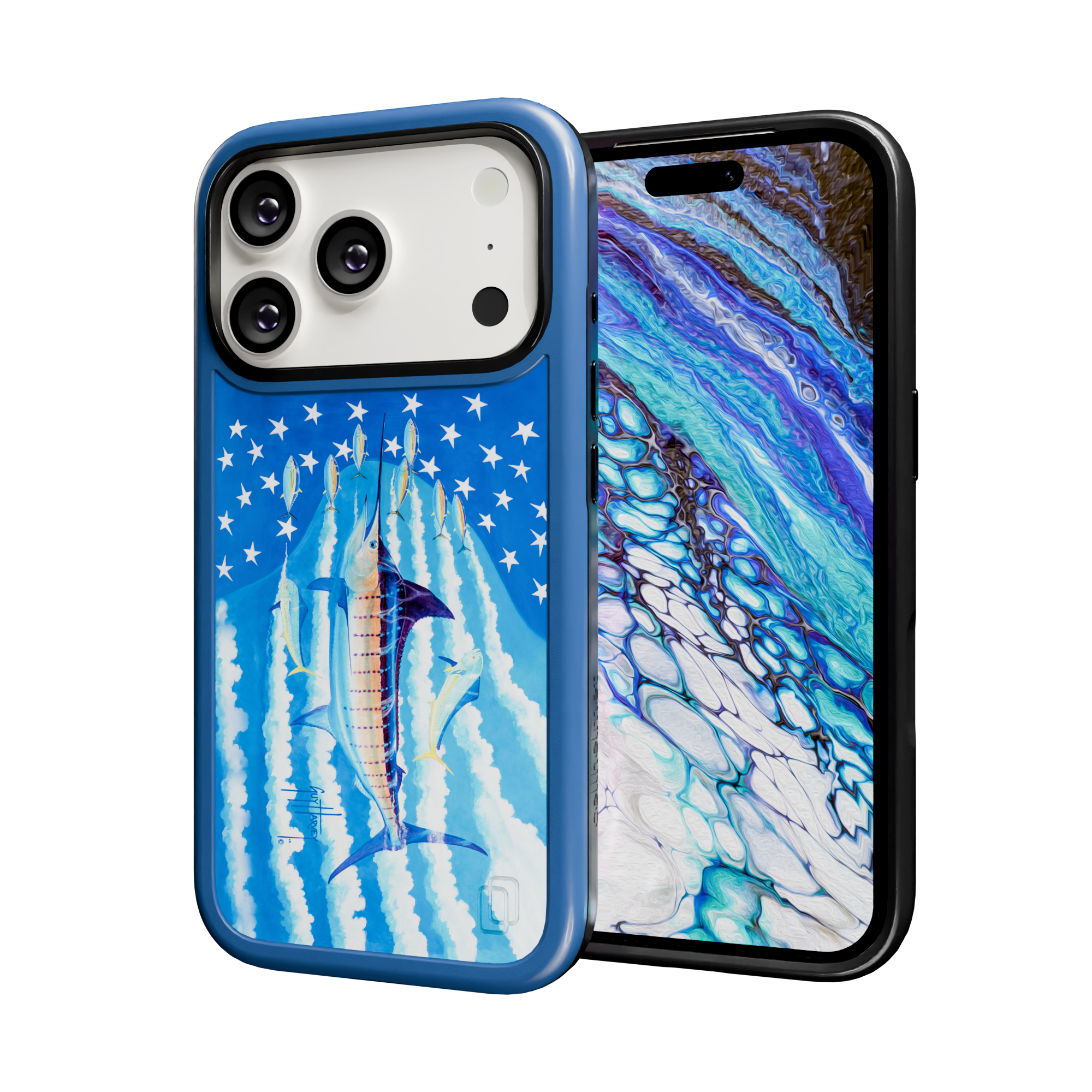 Guy Harvey Collection - Blue Stars and Stripes for iPhone 17 Series Blue Stars and Stripes / iPhone 17 Pro / Blue