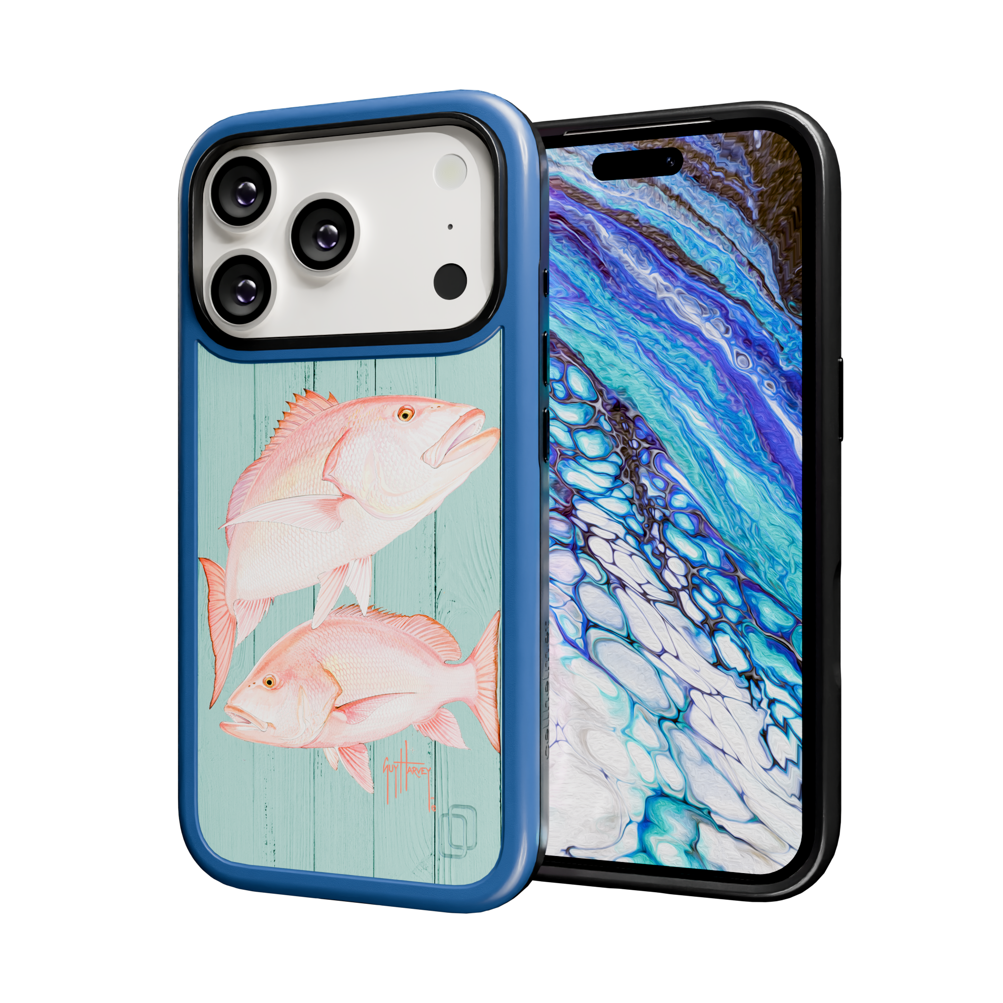 Guy Harvey Collection - Double Snapper for iPhone 17 Series Snapper / iPhone 17 Pro / Blue