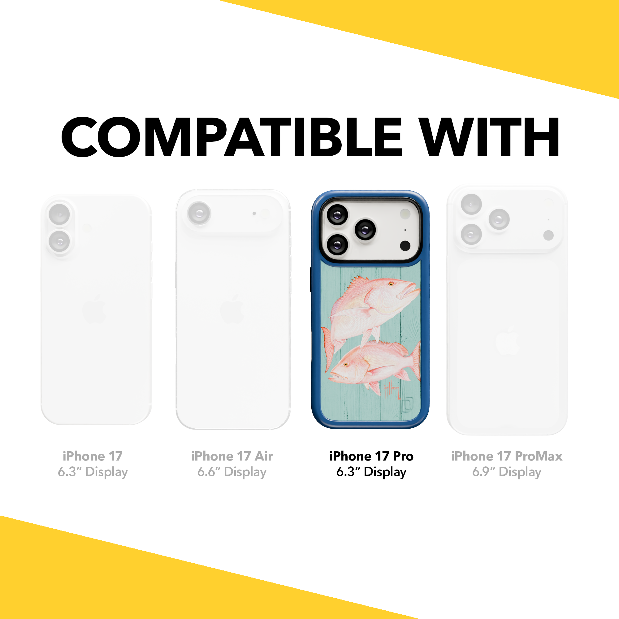 Guy Harvey Collection - Double Snapper for iPhone 17 Series Snapper / iPhone 17 Pro / Blue