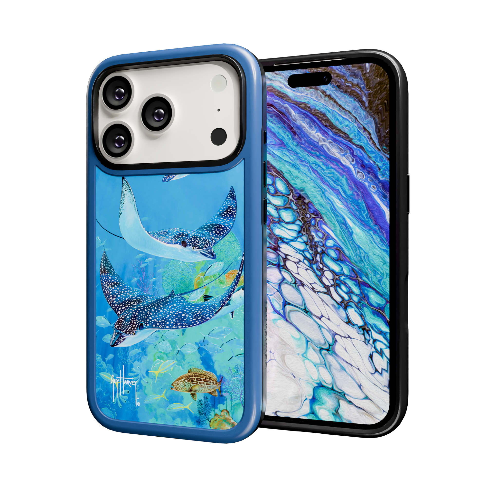 Guy Harvey Collection - Rays And Reefs for iPhone 17 Series Rays and Reefs / iPhone 17 Pro / Blue