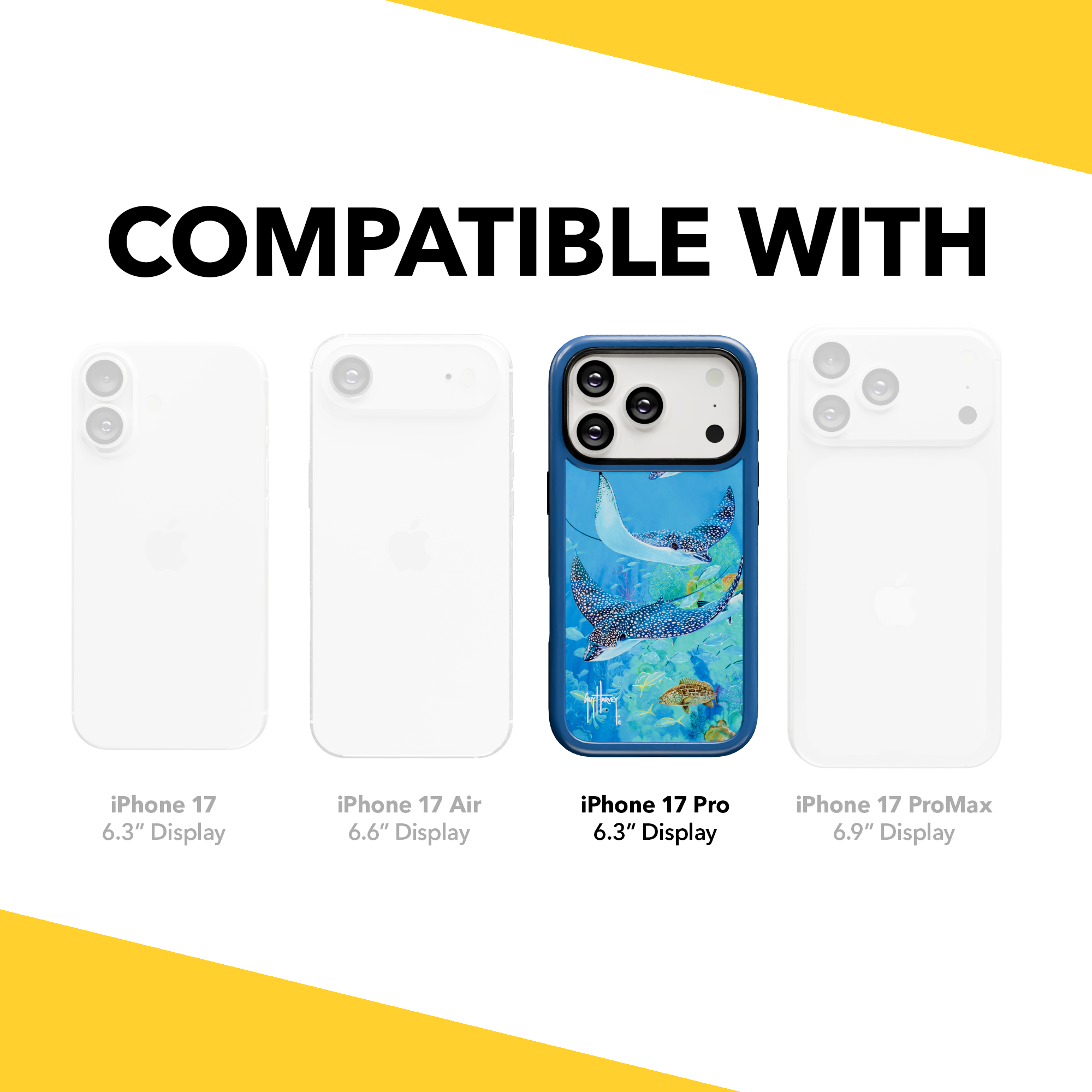 Guy Harvey Collection - Rays And Reefs for iPhone 17 Series Rays and Reefs / iPhone 17 Pro / Blue