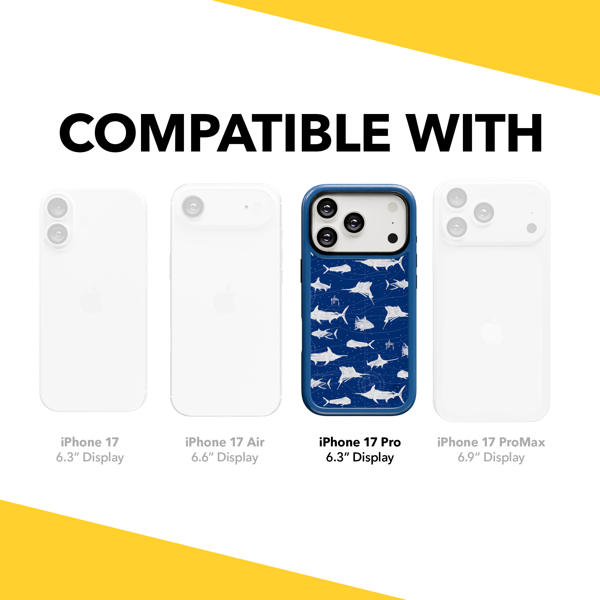 Guy Harvey Collection - Scribble for iPhone 17 Series Scribbler / iPhone 17 Pro / Blue