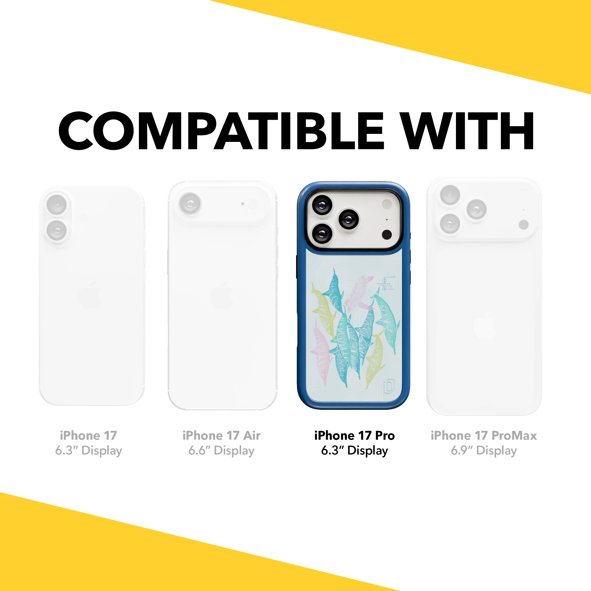 Guy Harvey Collection - Turtle And Dolphins for iPhone 17 Series Turtle and Dolphins / iPhone 17 Pro / Blue