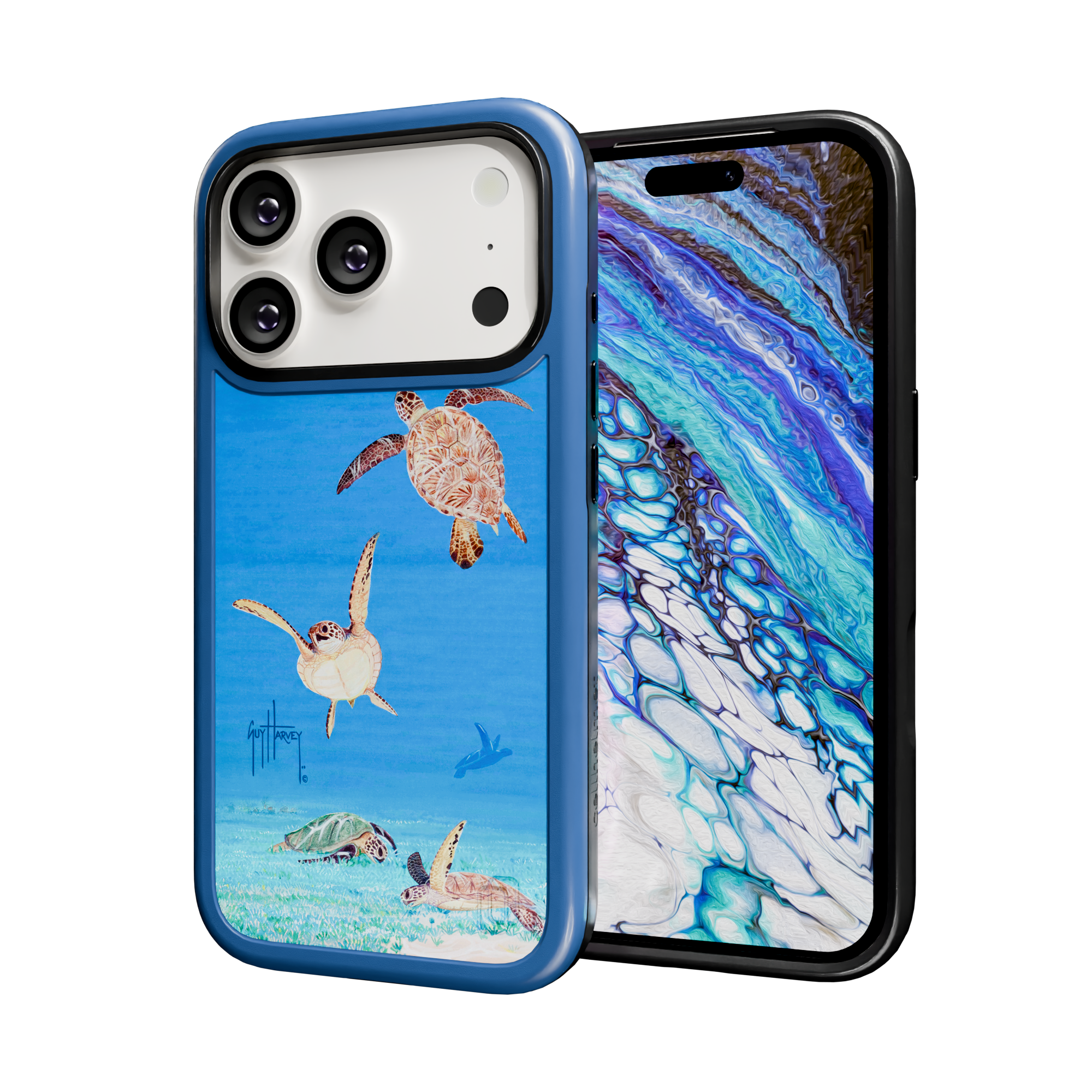Guy Harvey Collection - Turtles for iPhone 17 Series Turtles / iPhone 17 Pro / Blue