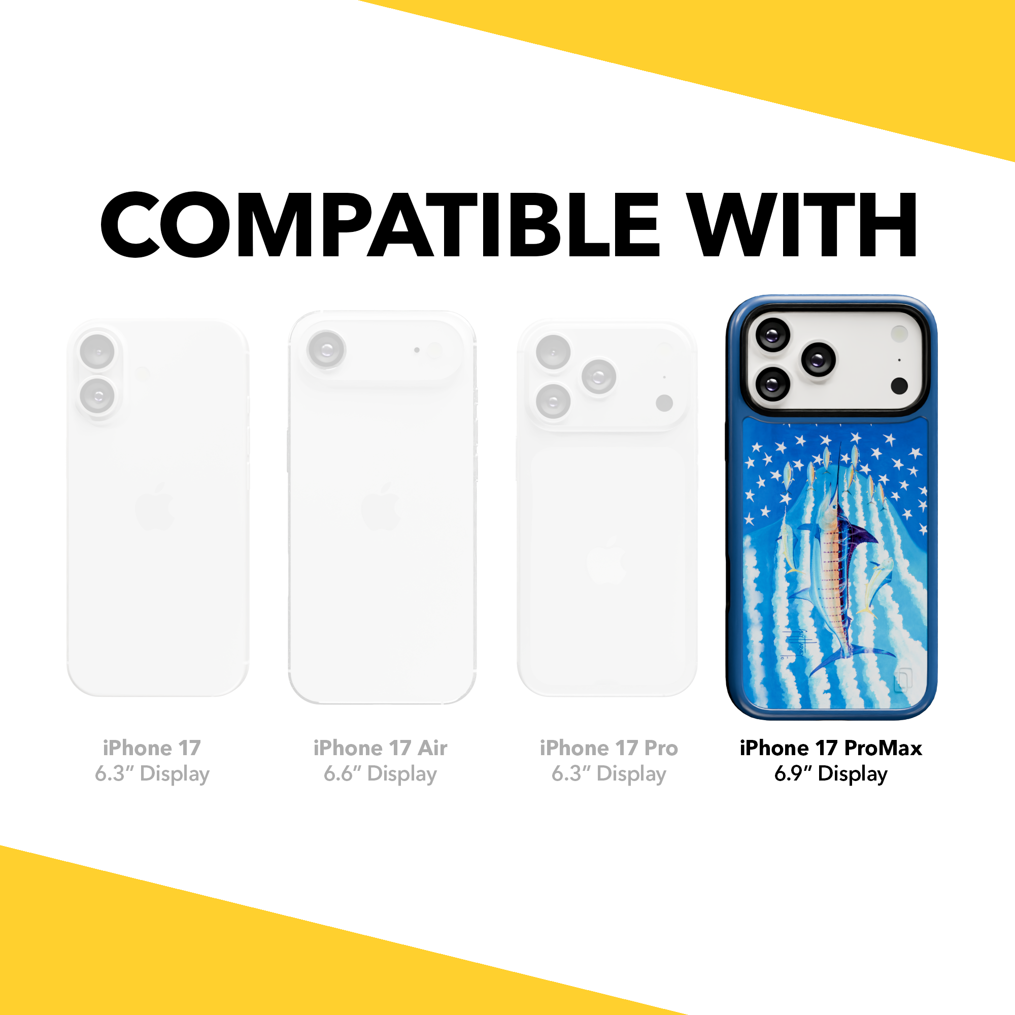 Guy Harvey Collection - Blue Stars and Stripes for iPhone 17 Series Blue Stars and Stripes / iPhone 17 Pro Max / Blue