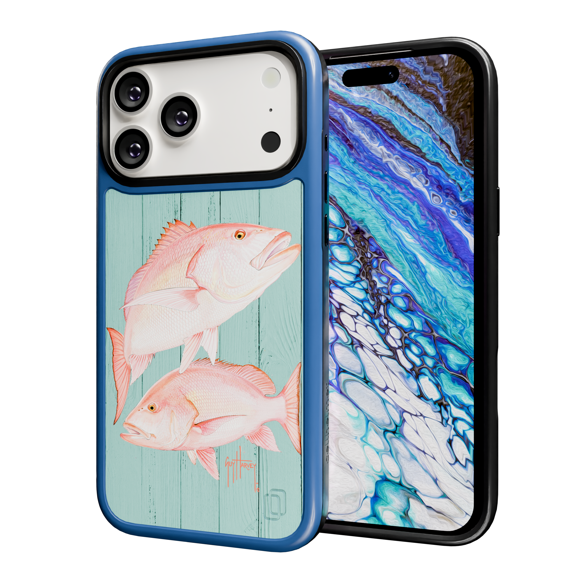 Guy Harvey Collection - Double Snapper for iPhone 17 Series Snapper / iPhone 17 Pro Max / Blue