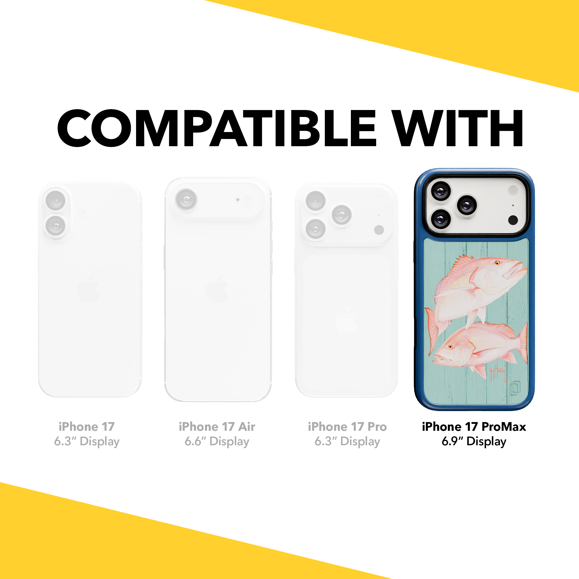 Guy Harvey Collection - Double Snapper for iPhone 17 Series Snapper / iPhone 17 Pro Max / Blue