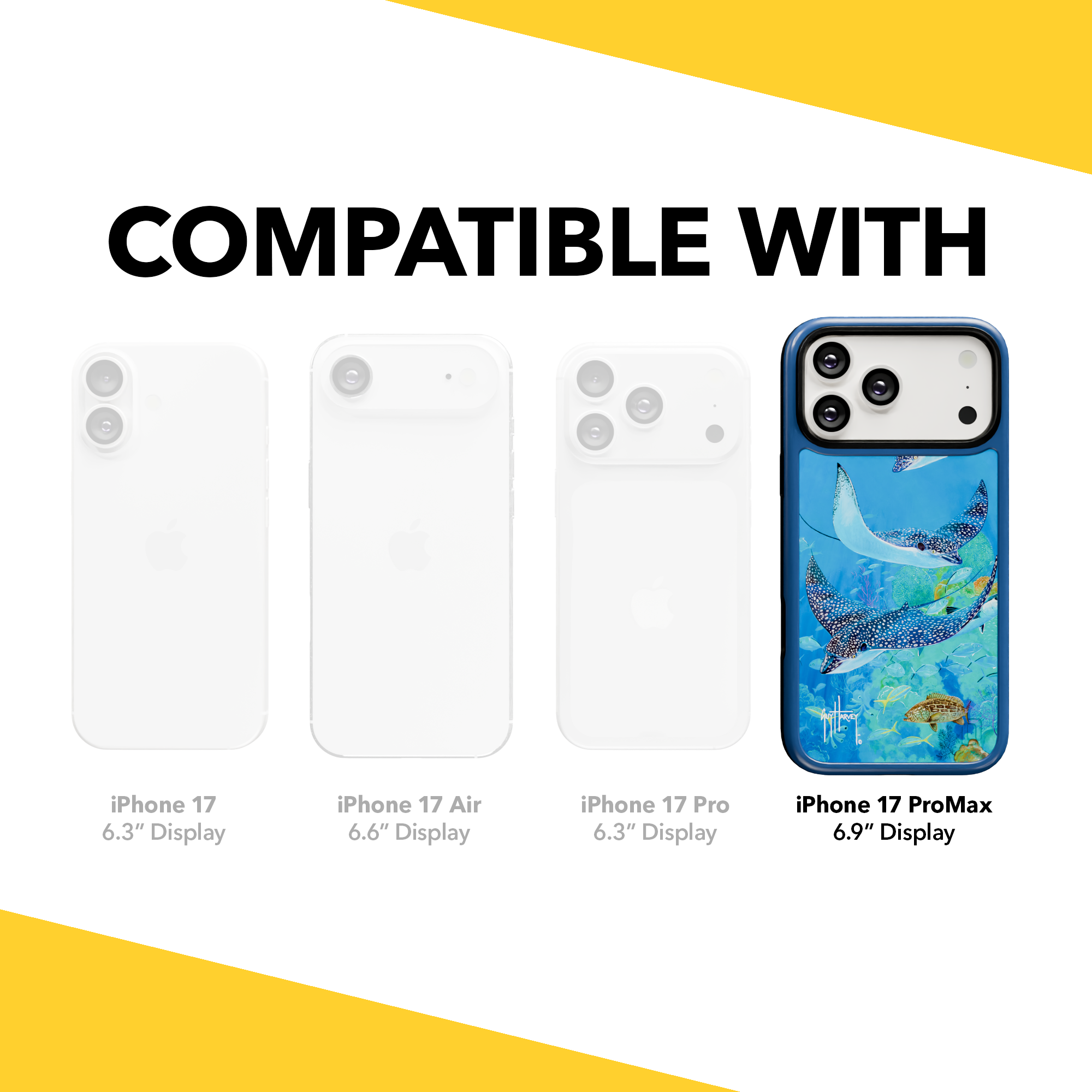 Guy Harvey Collection - Rays And Reefs for iPhone 17 Series Rays and Reefs / iPhone 17 Pro Max / Blue