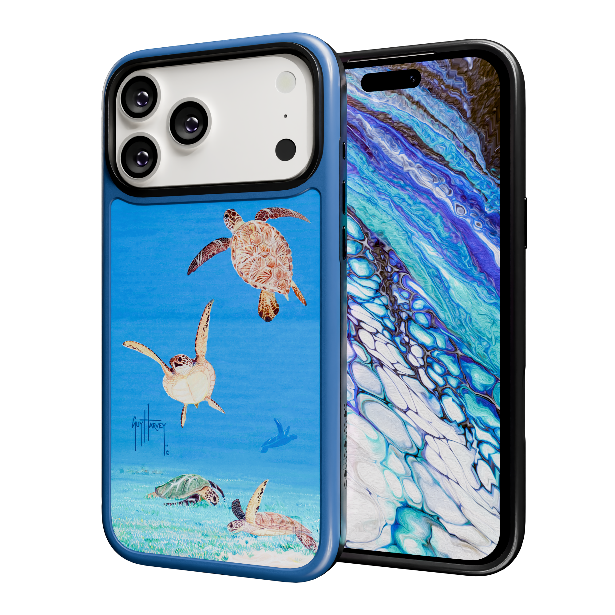 Guy Harvey Collection - Turtles for iPhone 17 Series Turtles / iPhone 17 Pro Max / Blue