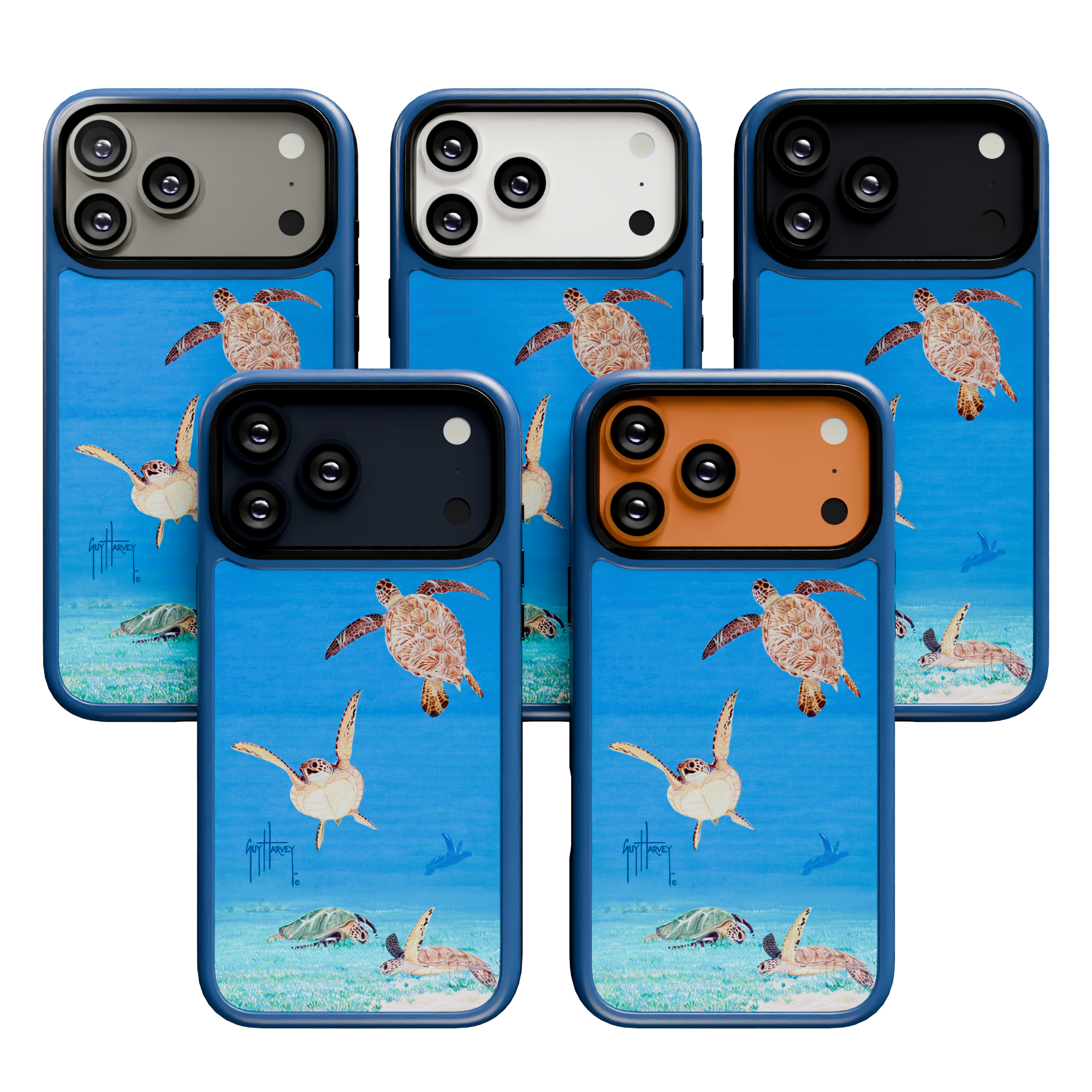 Guy Harvey Collection - Turtles for iPhone 17 Series Turtles / iPhone 17 Pro Max / Blue