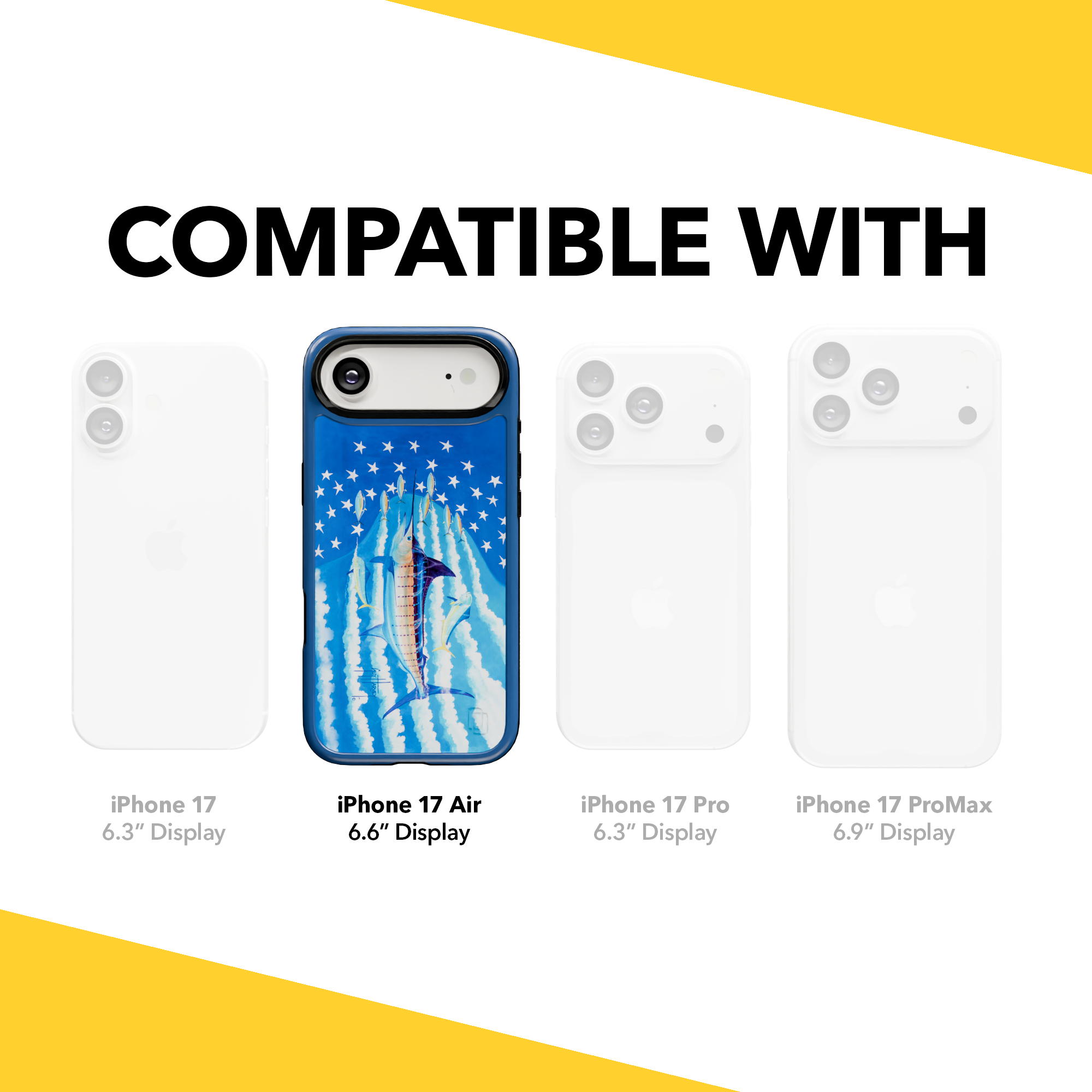 Guy Harvey Collection - Blue Stars and Stripes for iPhone 17 Series Blue Stars and Stripes / iPhone Air / Blue